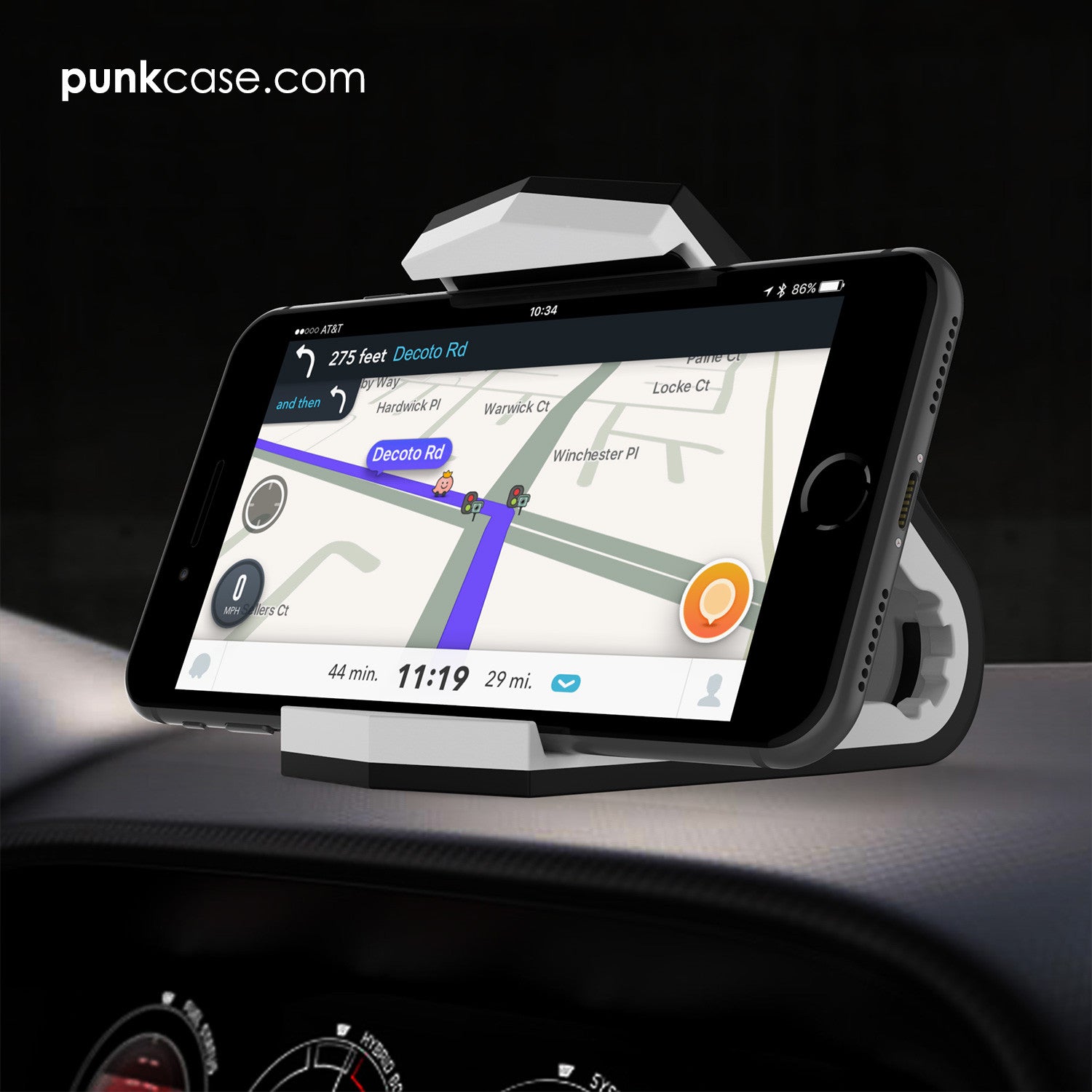 Viper Car Phone Holder White, Universal Dashboard Mount for all Smartphones