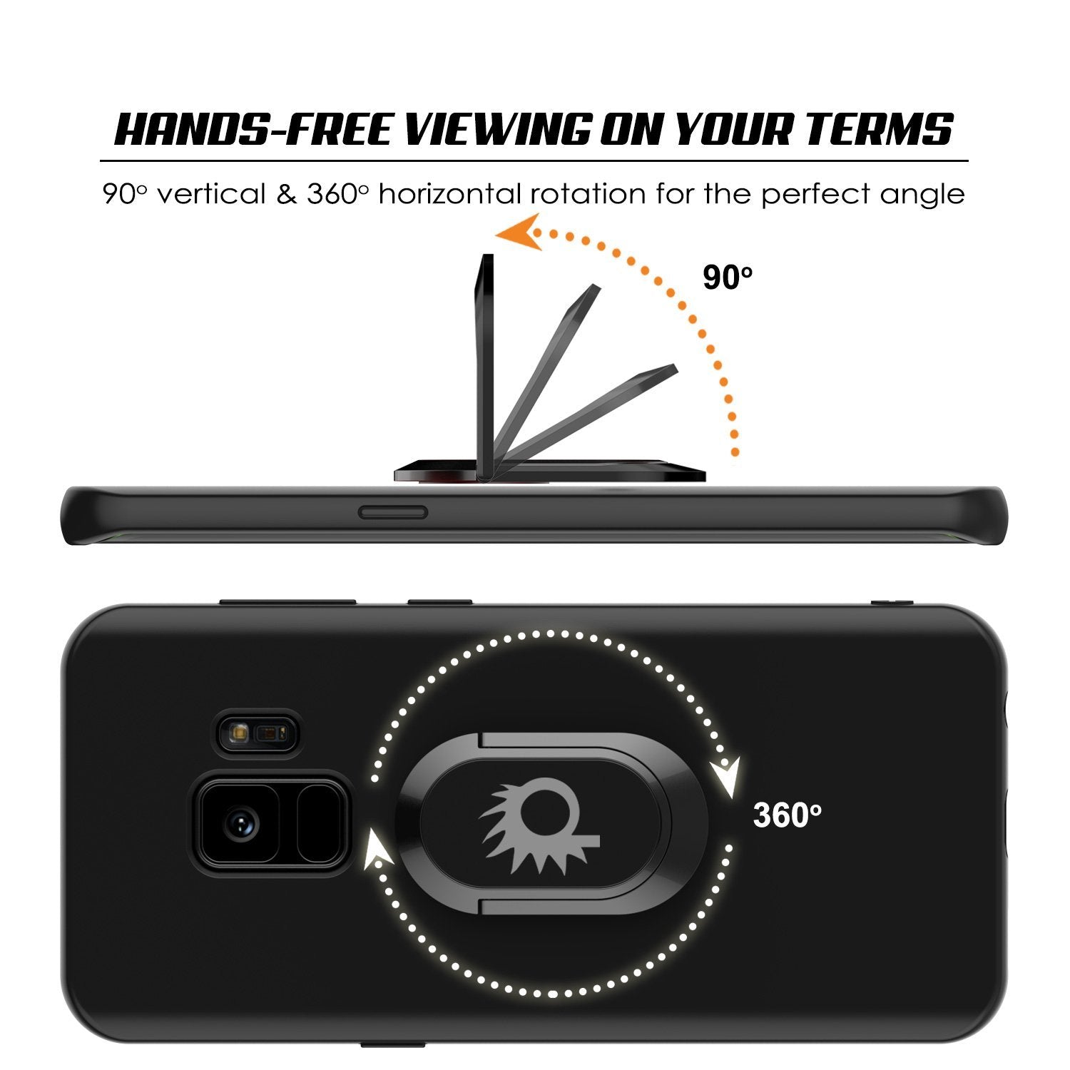 Galaxy S9 Case, Punkcase Magnetix Protective TPU Cover W/ Kickstand, Sceen Protector[Black]