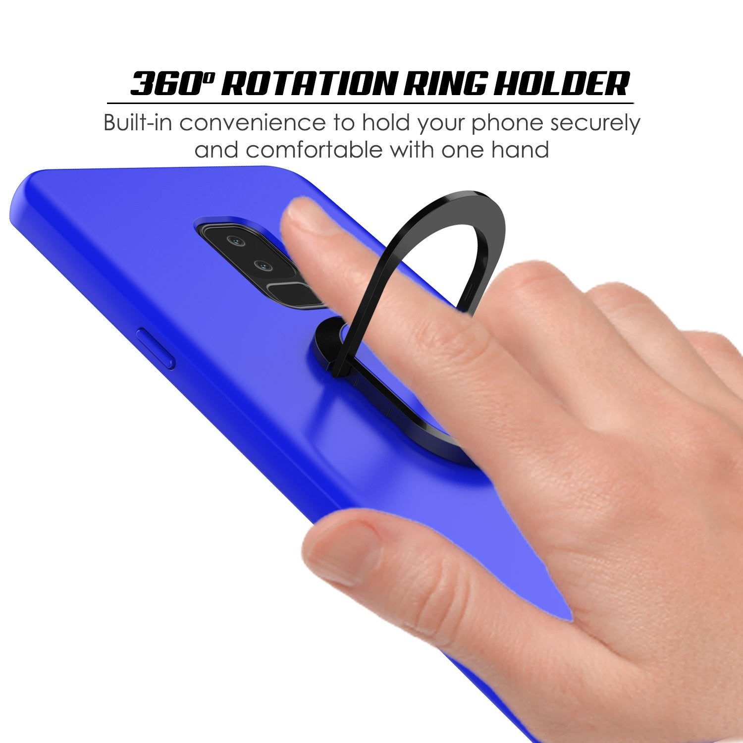 Galaxy S9 Plus, Punkcase Magnetix Protective TPU Cover W/ Kickstand, Sceen Protector[Blue]