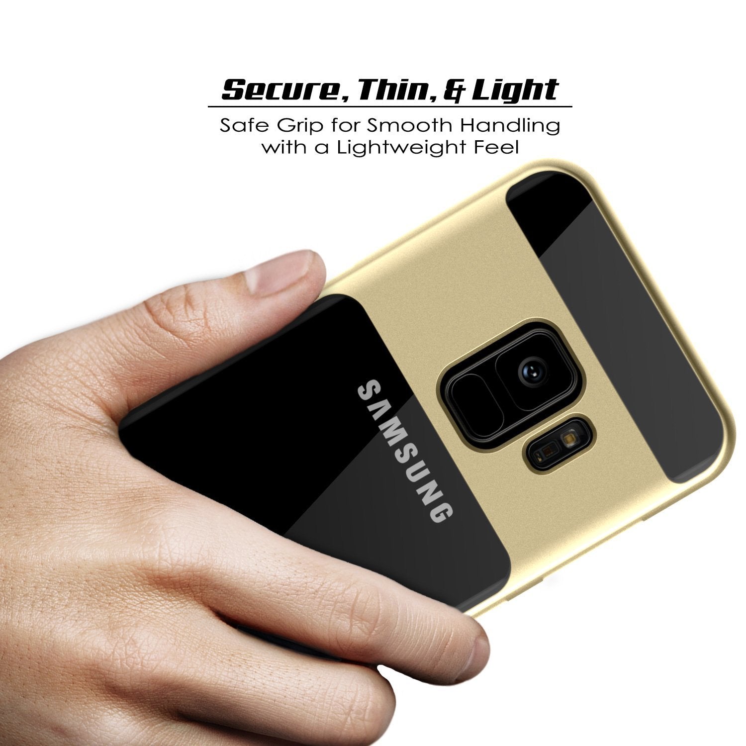 Galaxy S9 Case, PUNKcase [LUCID 3.0 Series] [Slim Fit] Armor Cover w/ Integrated Screen Protector [Gold]