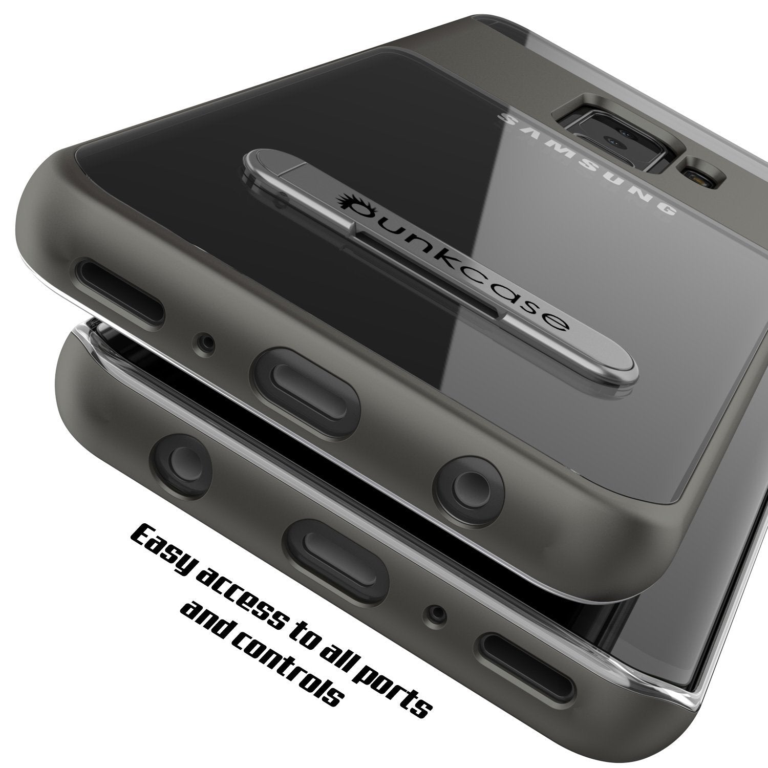 Galaxy S9+ Plus Case Punkcase Lucid 3.0 Series [Slim Fit] Grey Armor Cover