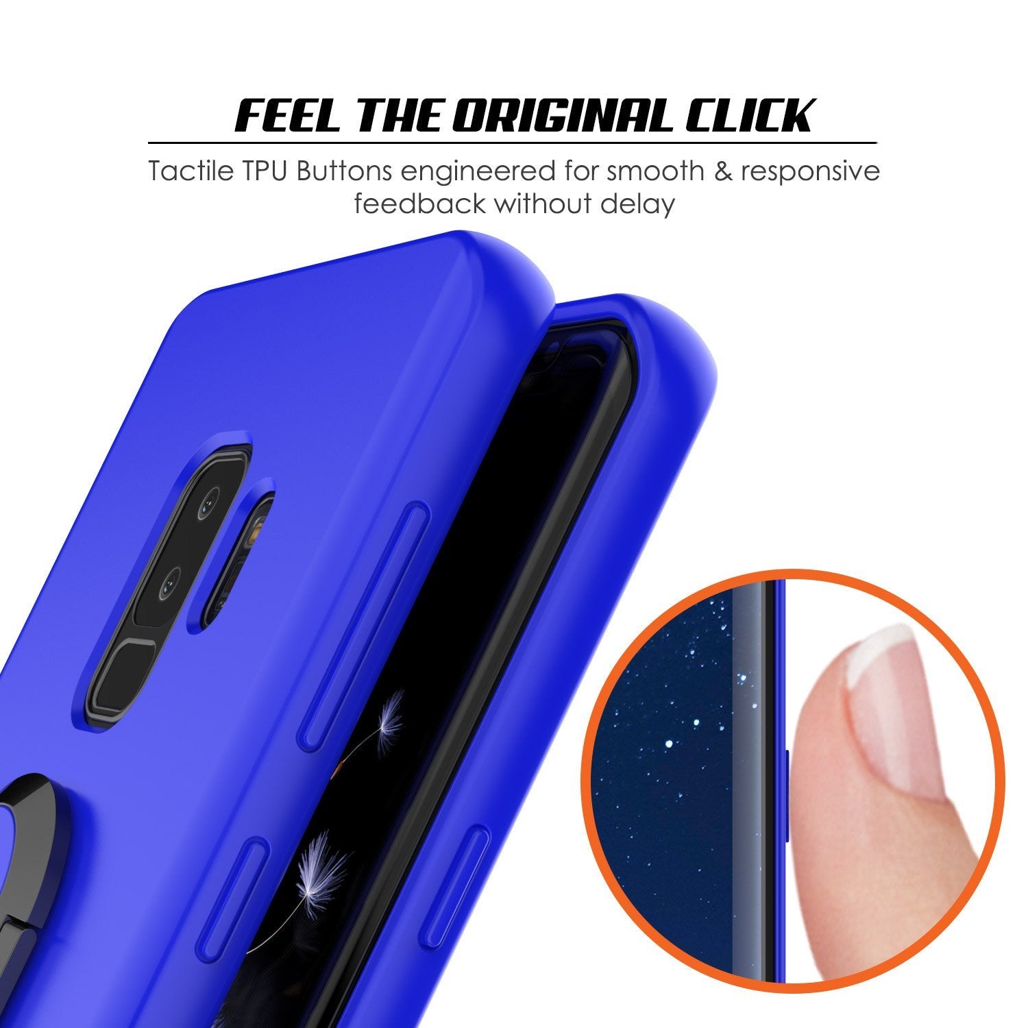 Galaxy S9 Plus, Punkcase Magnetix Protective TPU Cover W/ Kickstand, Sceen Protector[Blue]
