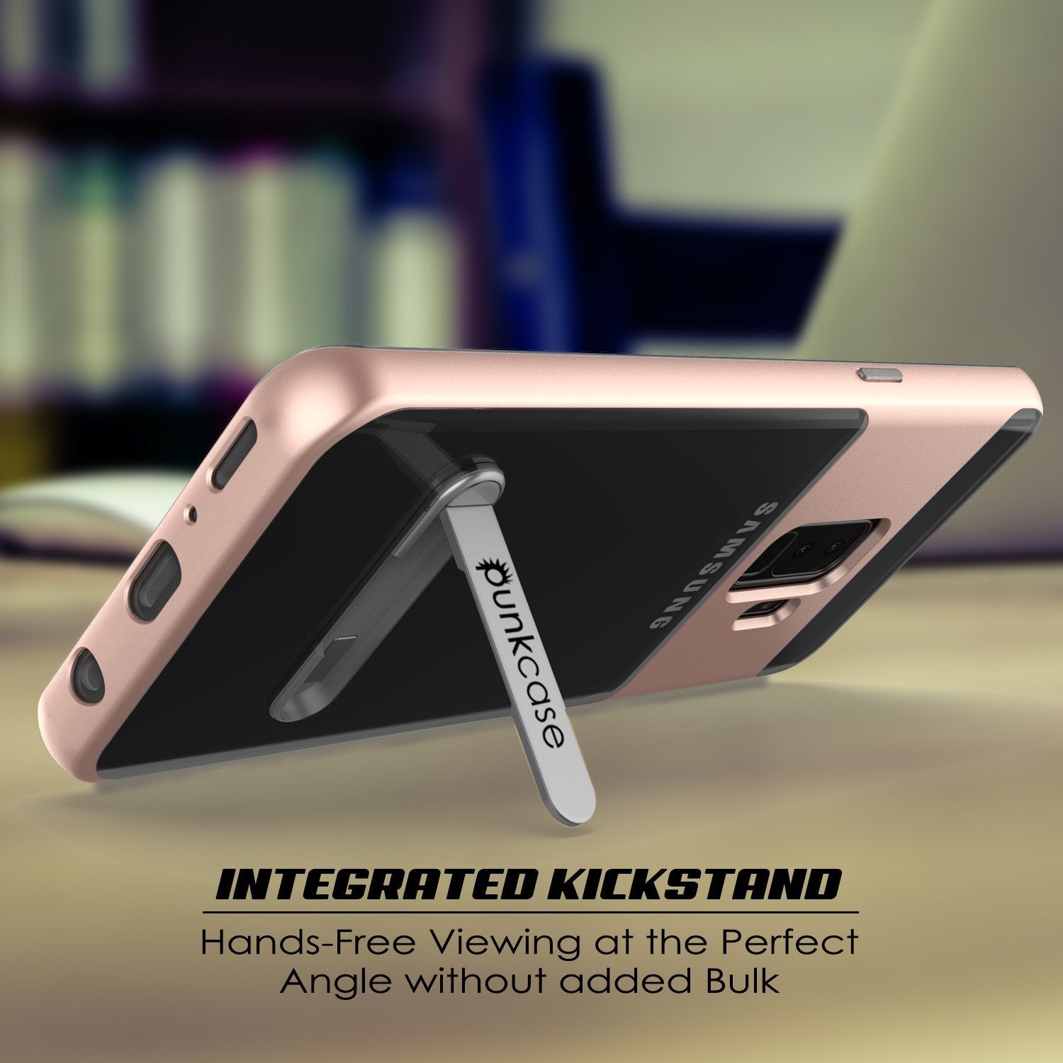 Galaxy S9+ Plus Case Punkcase Lucid 3.0 Series [Slim Fit] Rose Gold Armor Cover