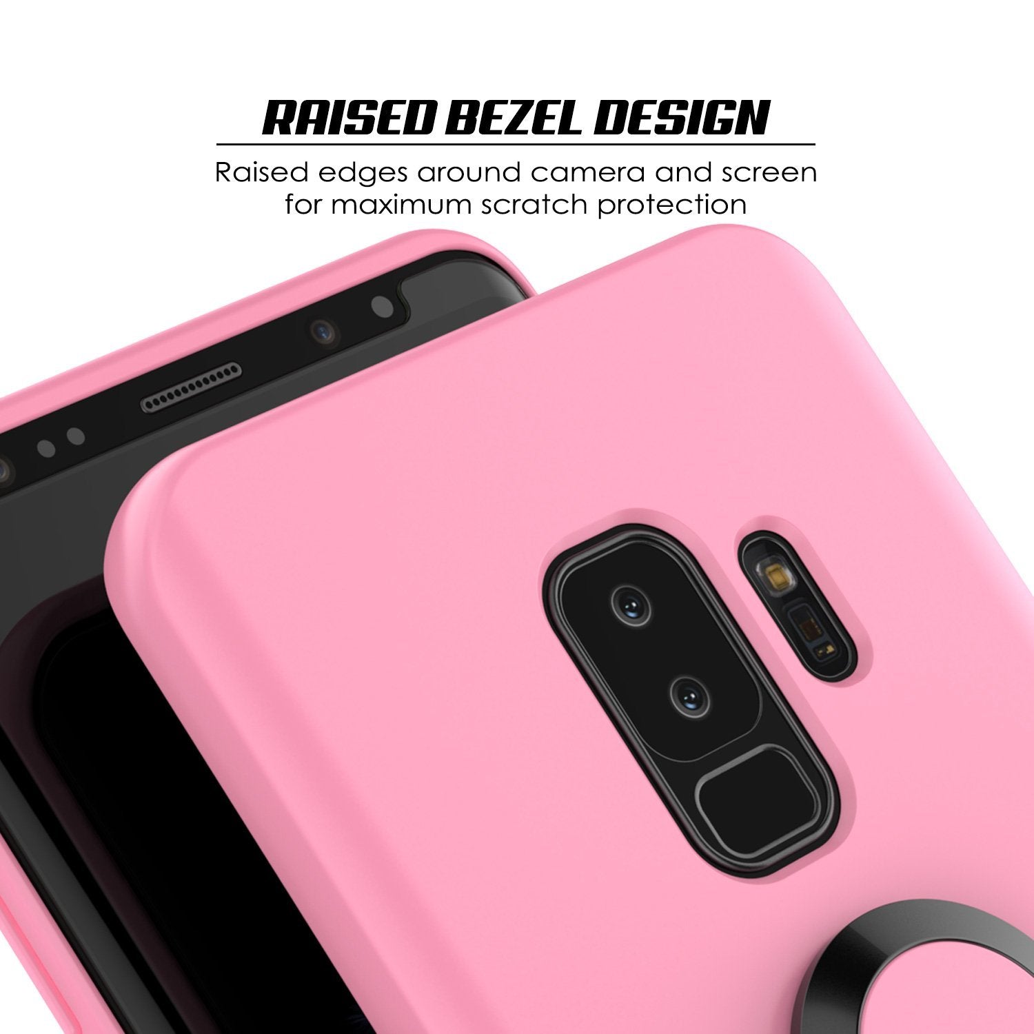 Galaxy S9 Plus, Punkcase Magnetix Protective TPU Cover W/ Kickstand, Sceen Protector[Pink]