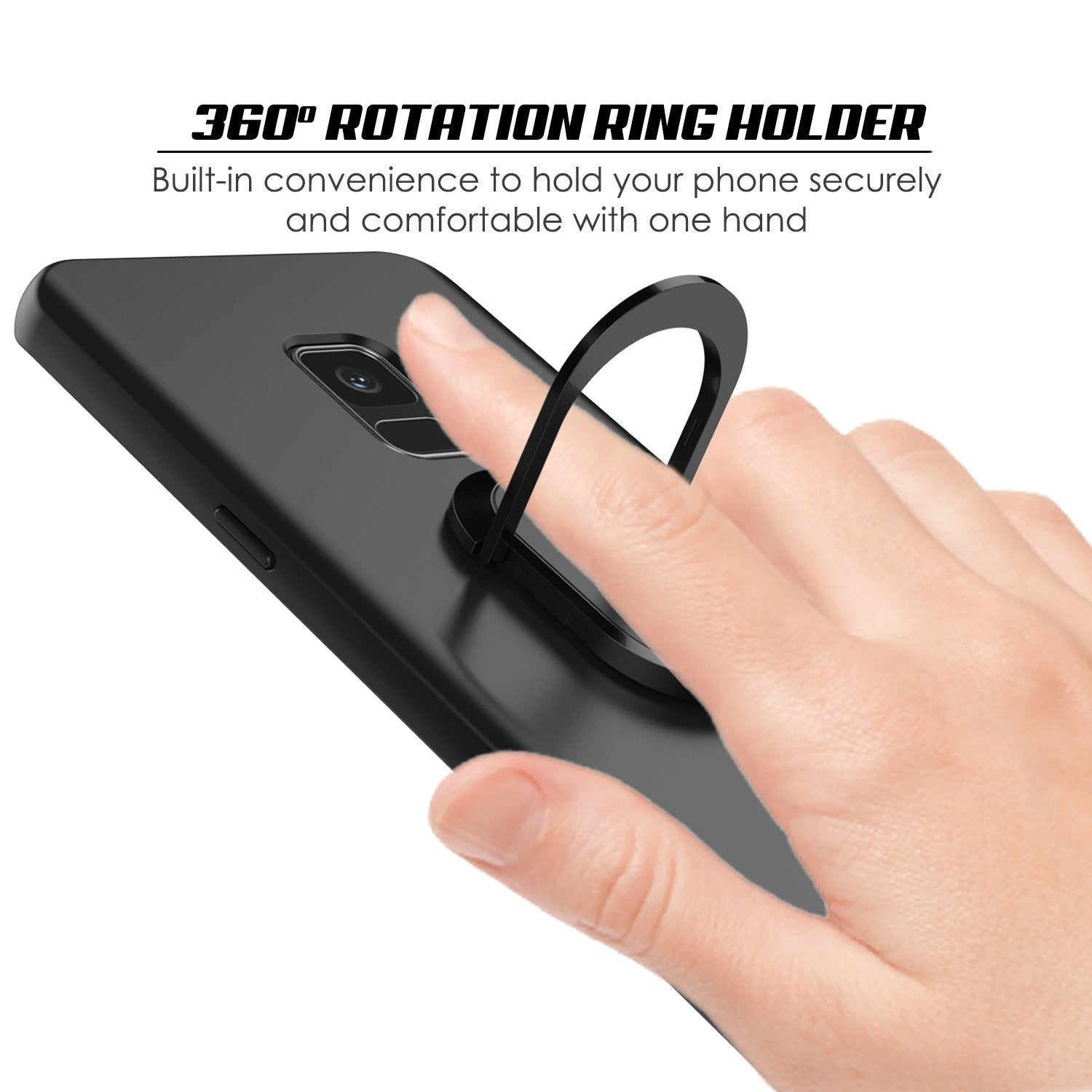 Galaxy S9 Case, Punkcase Magnetix Protective TPU Cover W/ Kickstand, Sceen Protector[Black]