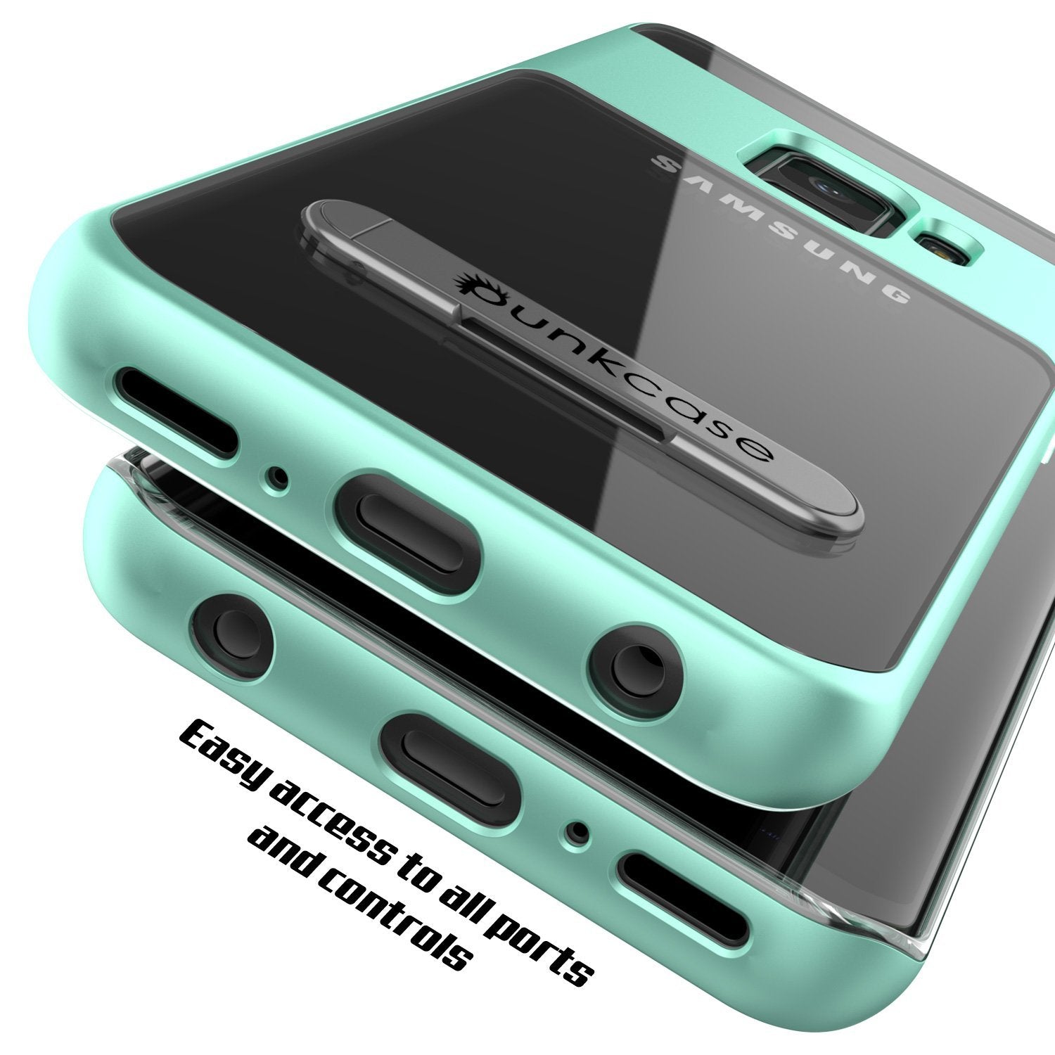 Galaxy S9 Case, PUNKcase [LUCID 3.0 Series] [Slim Fit] Armor Cover w/ Integrated Screen Protector [Teal]