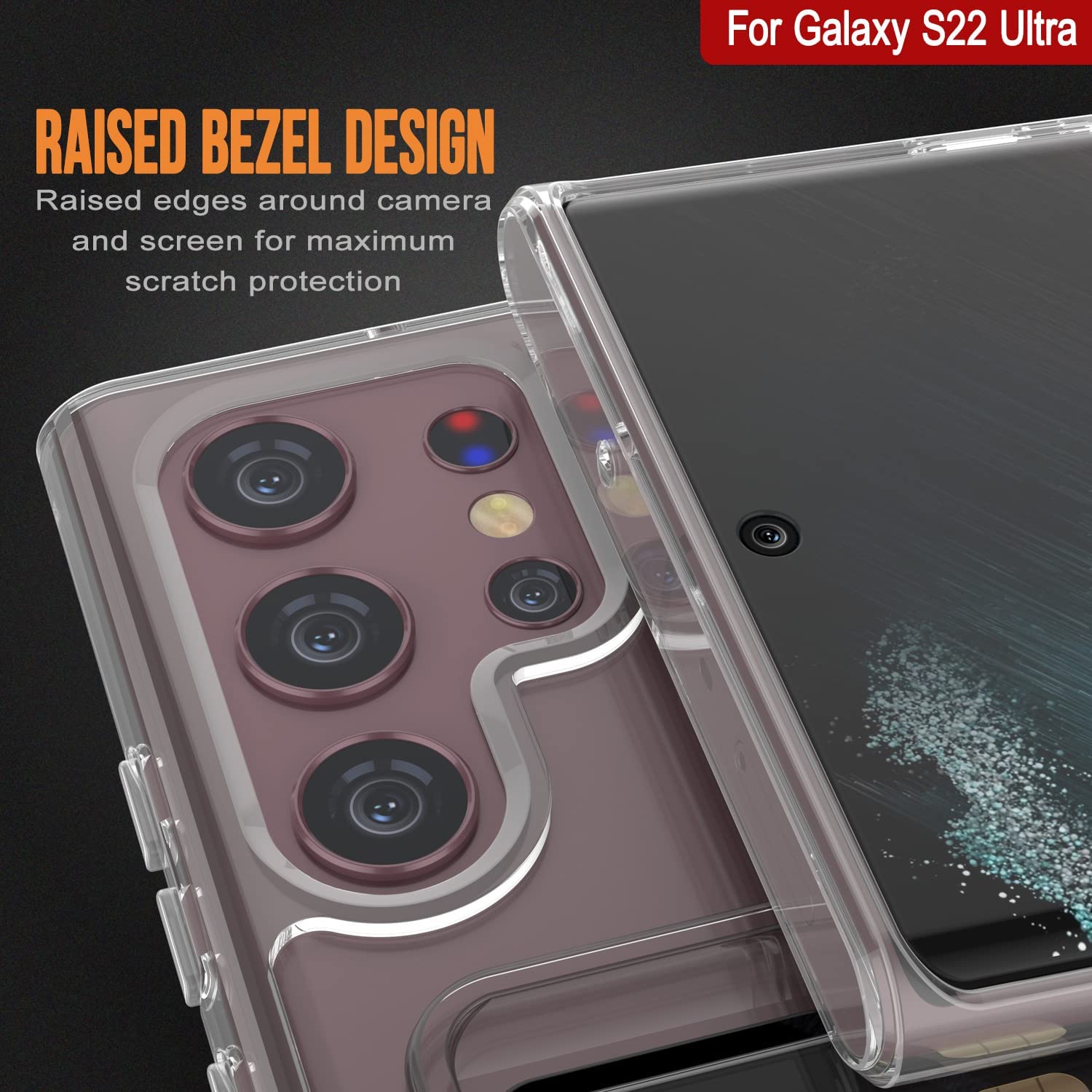 Galaxy S22 Ultra Card Holder Case [Crystal CardSlot Series] [Slim Fit]