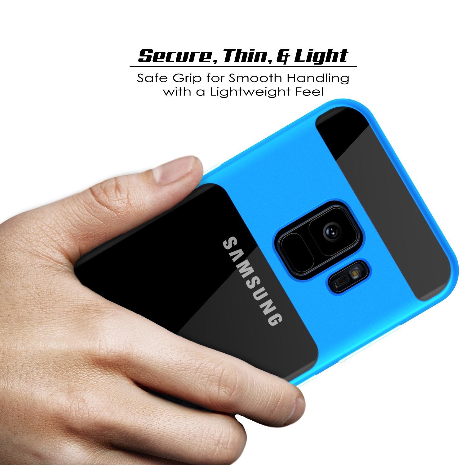 Galaxy S9 Case, PUNKcase [LUCID 3.0 Series] [Slim Fit] Armor Cover w/ Integrated Screen Protector [Blue]