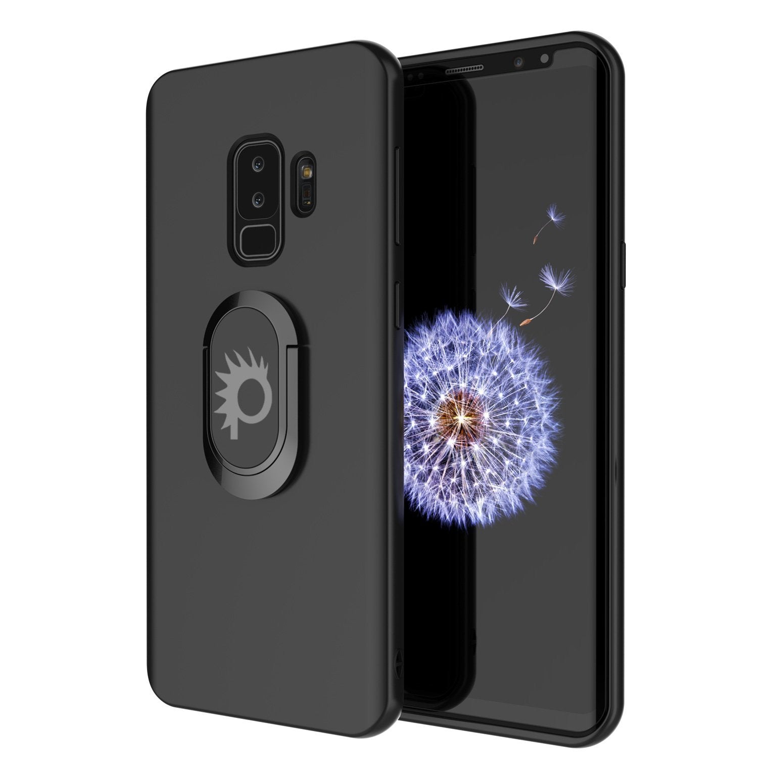Galaxy S9 Plus, Punkcase Magnetix Protective TPU Cover W/ Kickstand, Sceen Protector[Black]