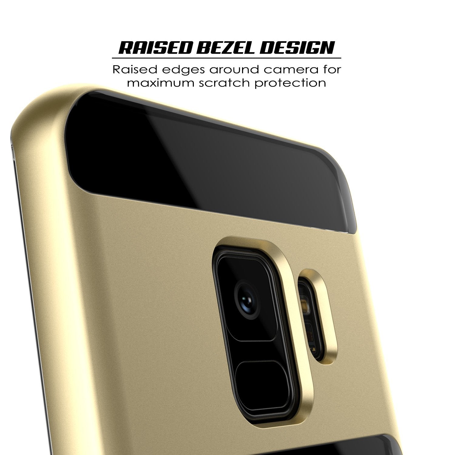 Galaxy S9 Case, PUNKcase [LUCID 3.0 Series] [Slim Fit] Armor Cover w/ Integrated Screen Protector [Gold]