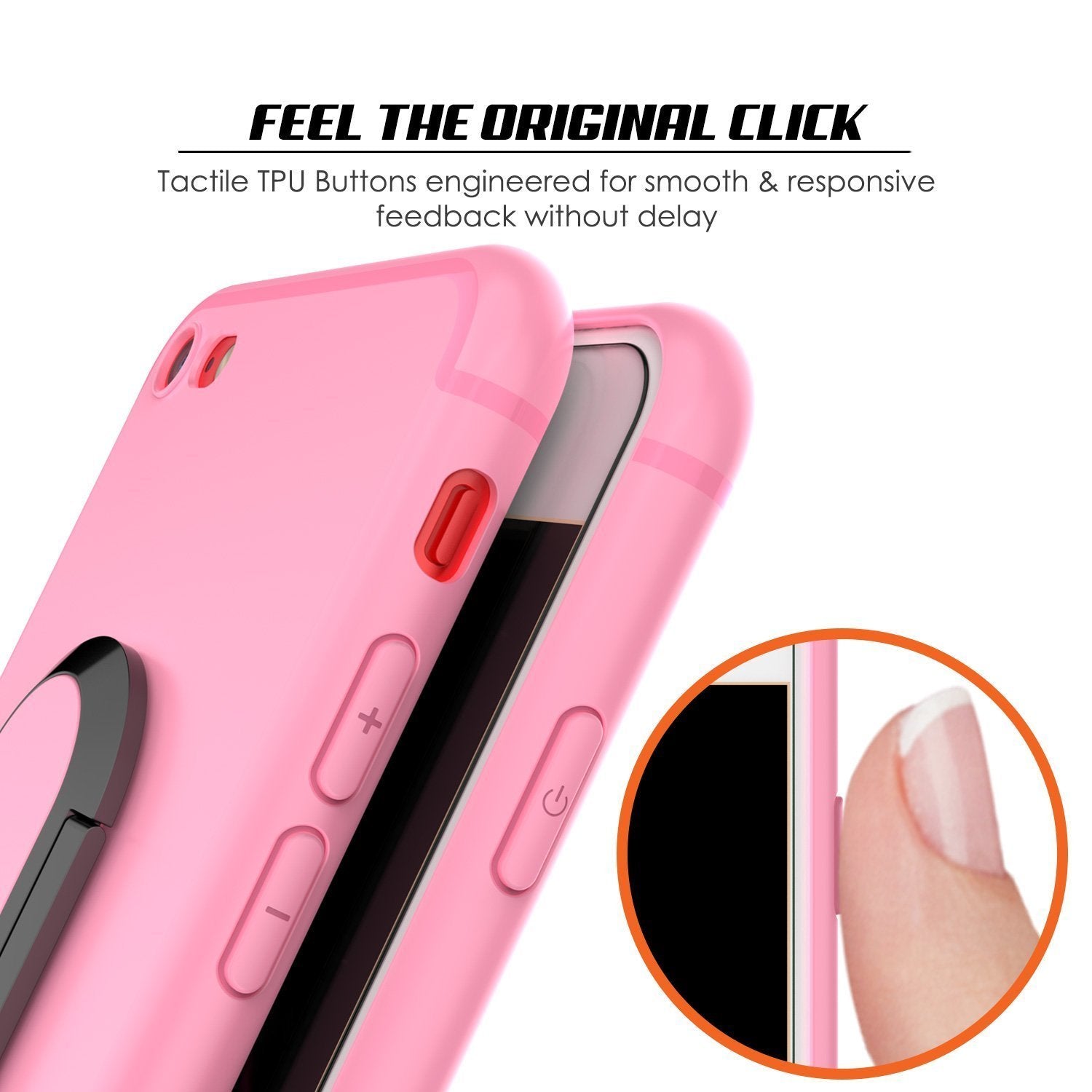 iPhone SE (4.7") Case, Punkcase Magnetix Protective TPU Cover W/ Kickstand, Tempered Glass Screen Protector [pink]