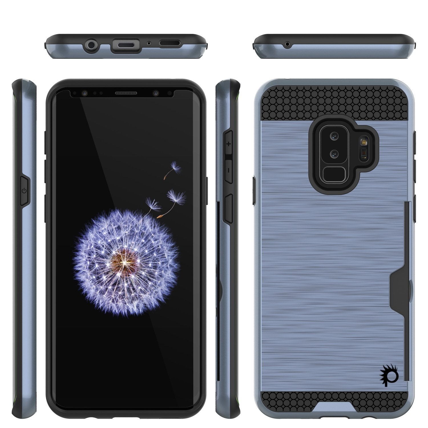 Galaxy S9 Plus Case, PUNKcase [SLOT Series] [Slim Fit] Dual-Layer Armor Navy Cover