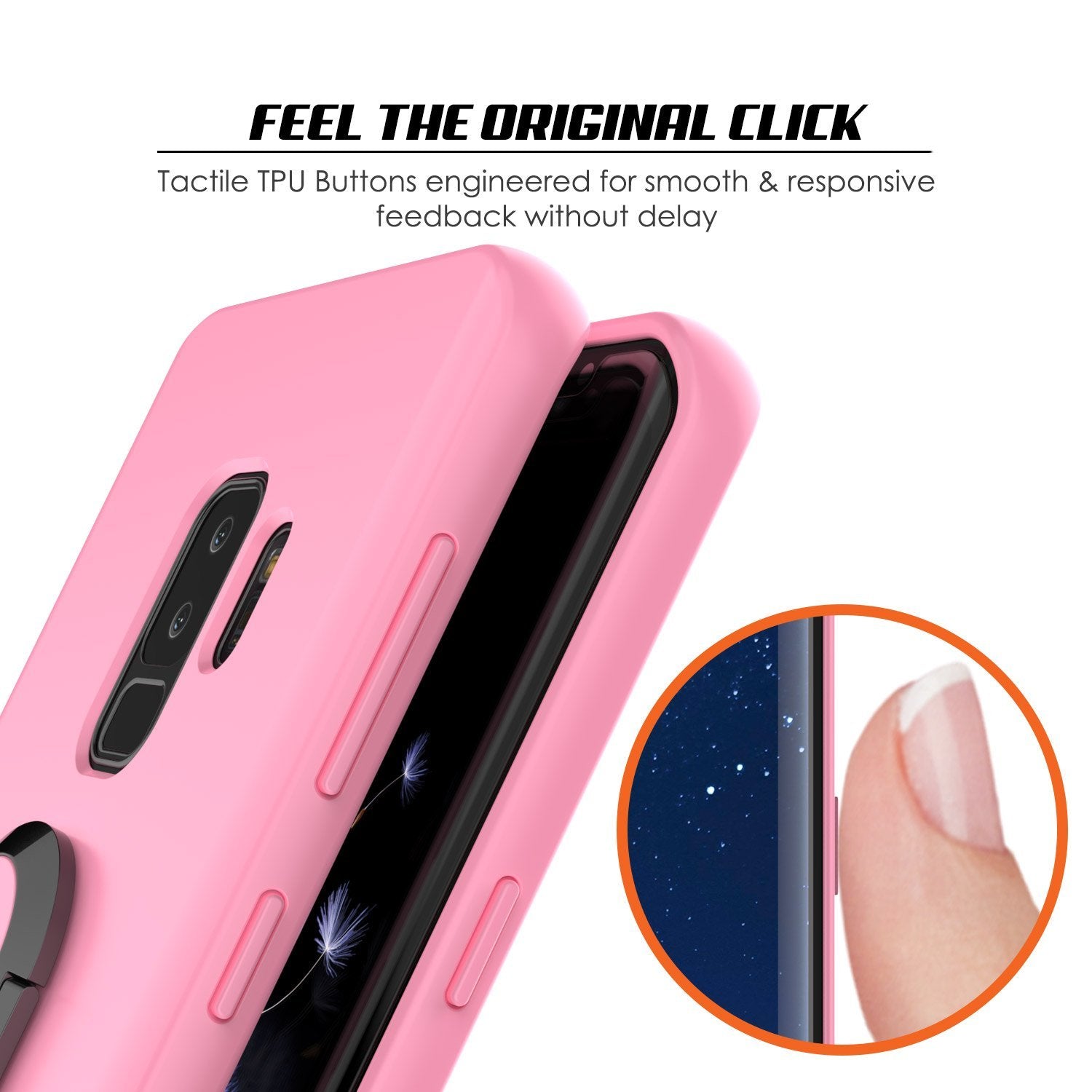 Galaxy S9 Plus, Punkcase Magnetix Protective TPU Cover W/ Kickstand, Sceen Protector[Pink]