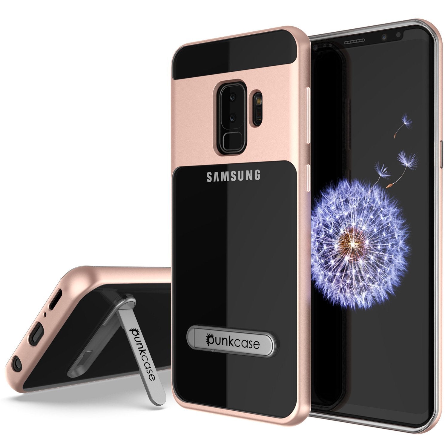 Galaxy S9+ Plus Case Punkcase Lucid 3.0 Series [Slim Fit] Rose Gold Armor Cover