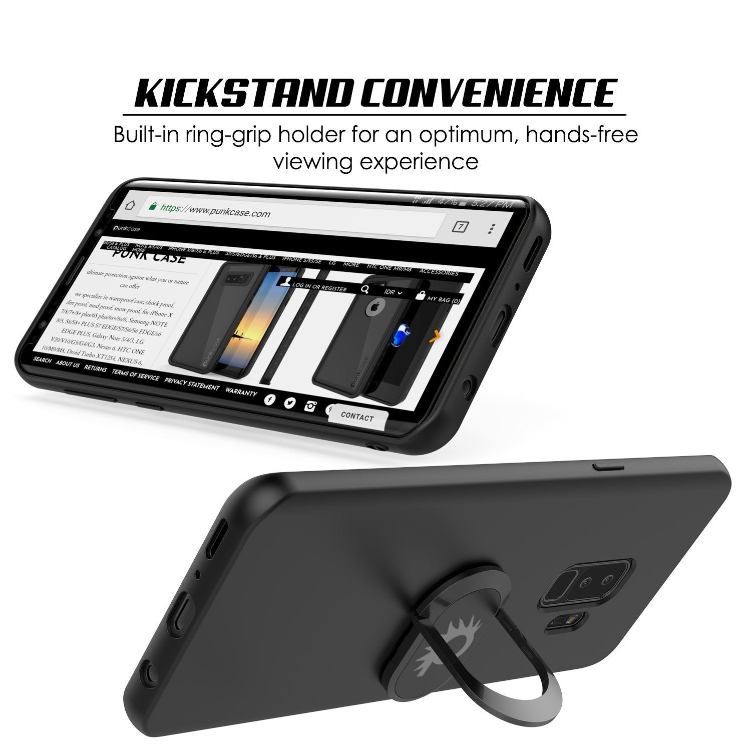 Galaxy S9 Plus, Punkcase Magnetix Protective TPU Cover W/ Kickstand, Sceen Protector[Black]