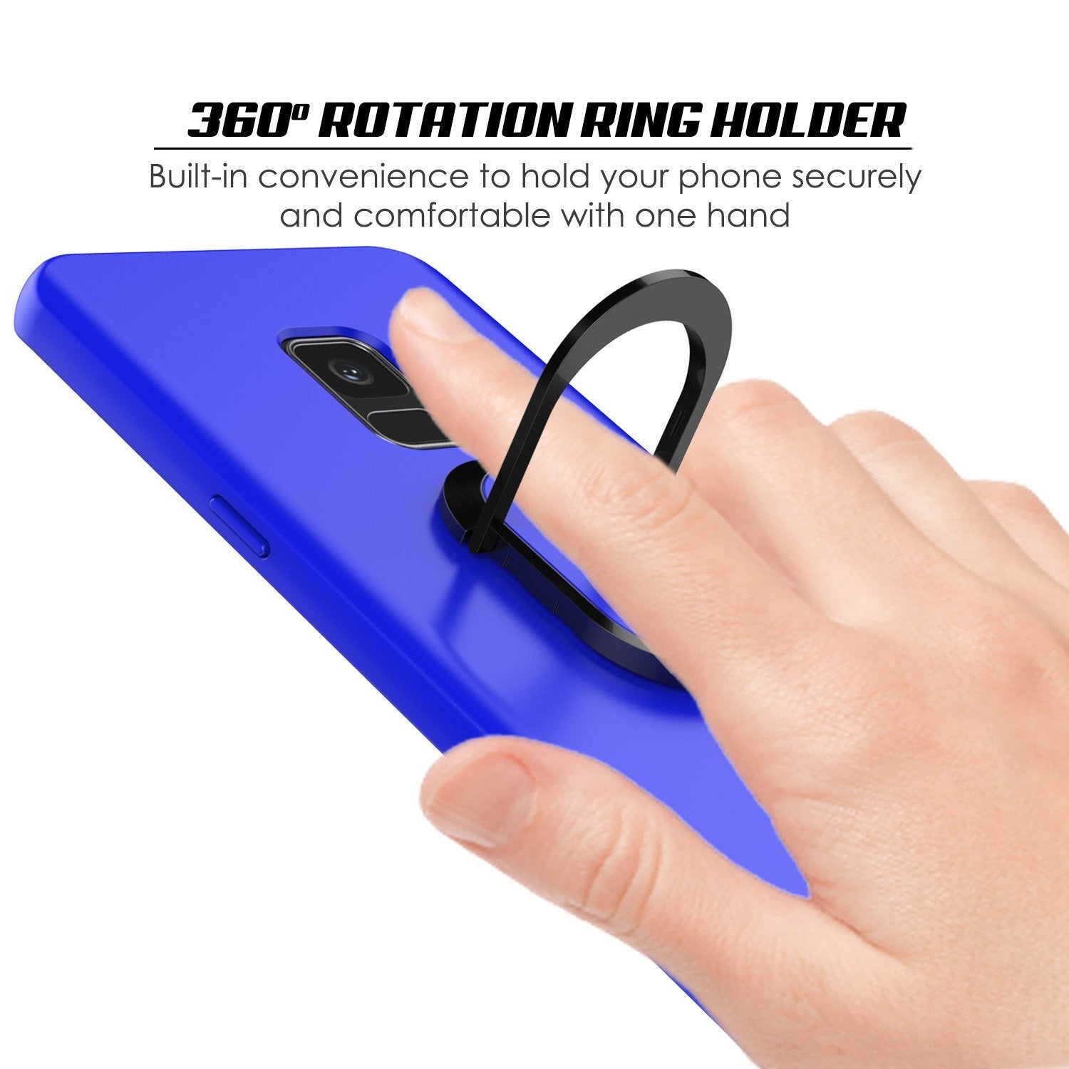 Galaxy S9 Case, Punkcase Magnetix Protective TPU Cover W/ Kickstand, Sceen Protector[Blue]