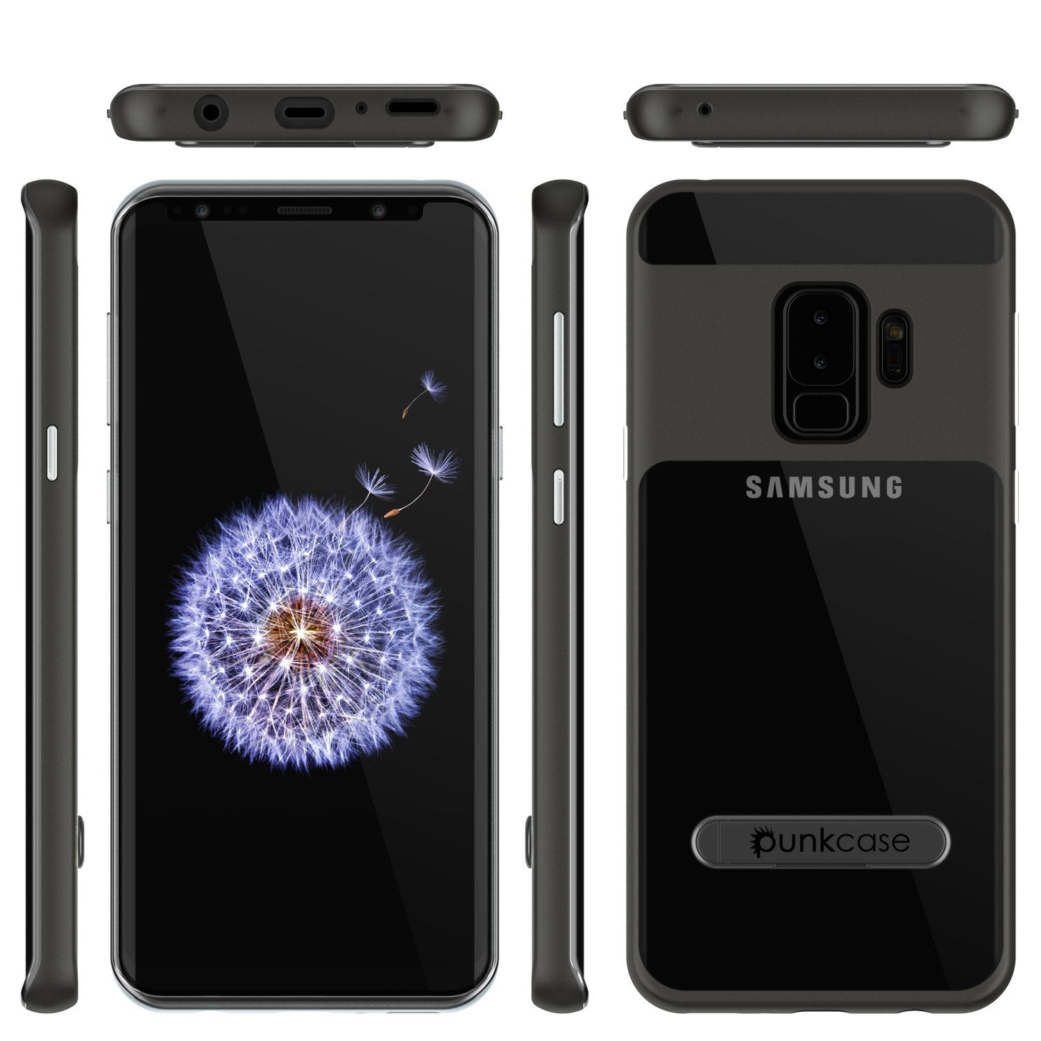 Galaxy S9+ Plus Case Punkcase Lucid 3.0 Series [Slim Fit] Grey Armor Cover