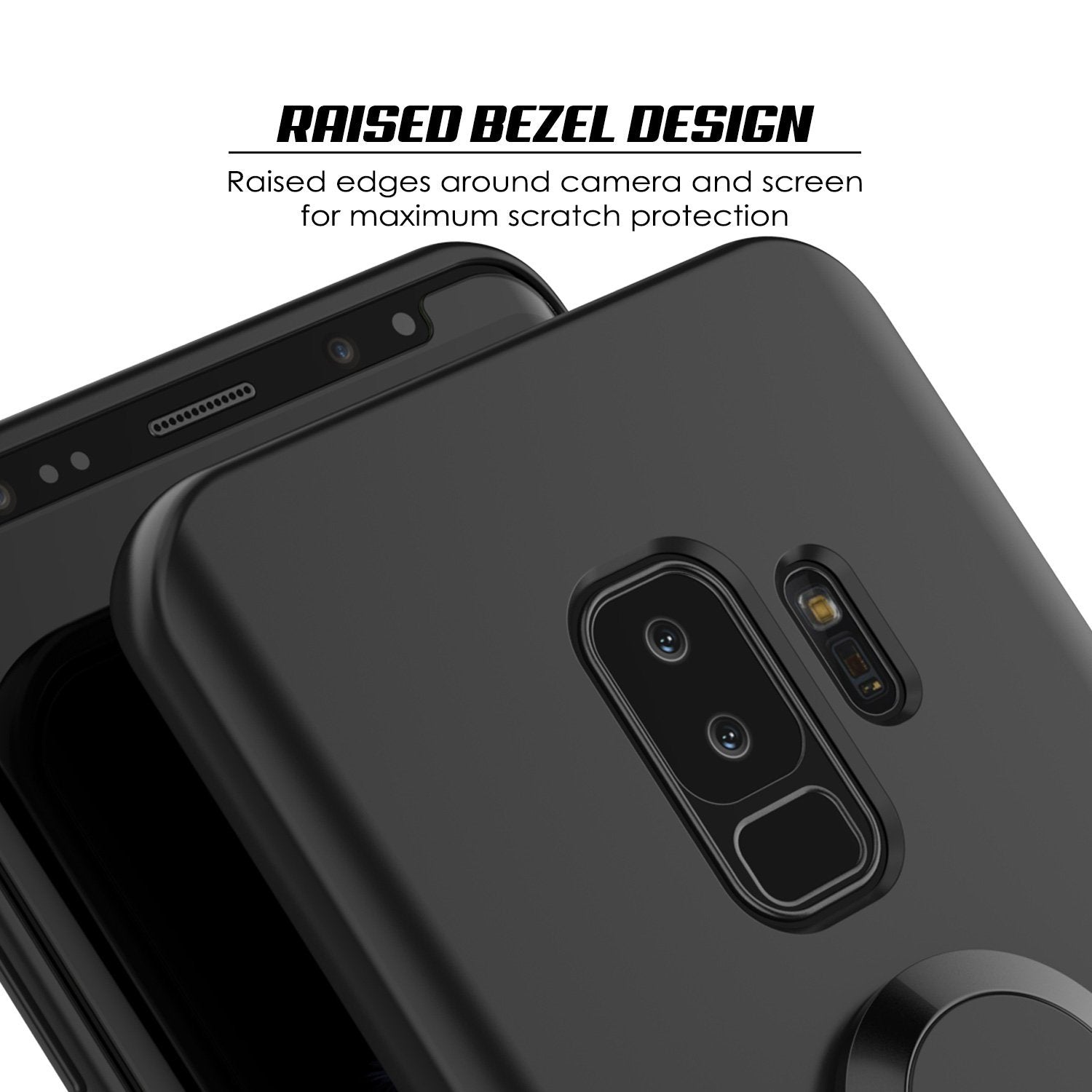 Galaxy S9 Plus, Punkcase Magnetix Protective TPU Cover W/ Kickstand, Sceen Protector[Black]