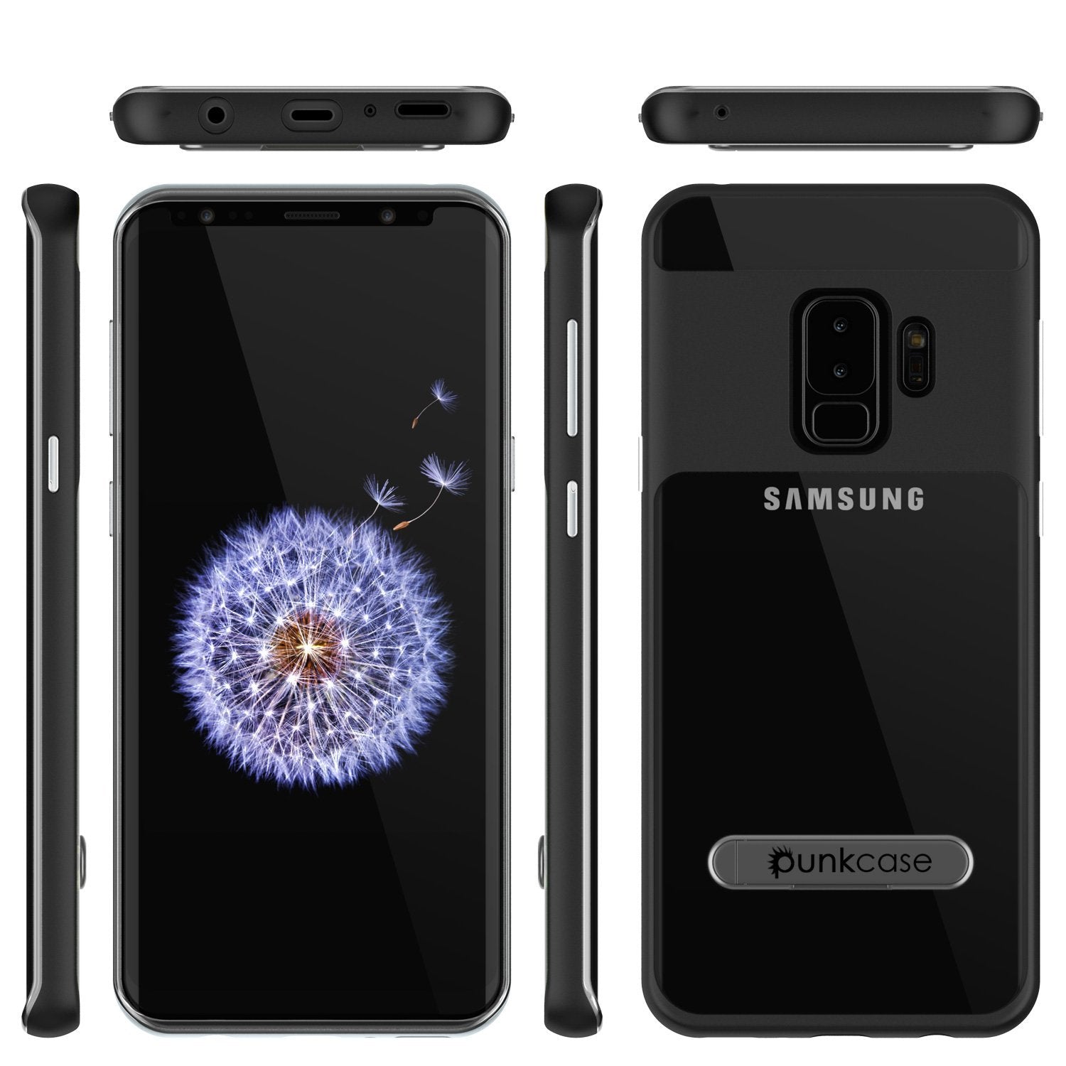 Galaxy S9+ Plus Case, PUNKcase [LUCID 3.0 Series] [Slim Fit] Armor Cover [Black]