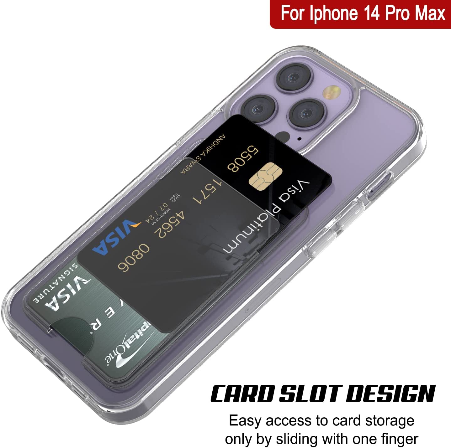 Slim case with card slot for iPhone 14 Pro Max/13 Pro Max