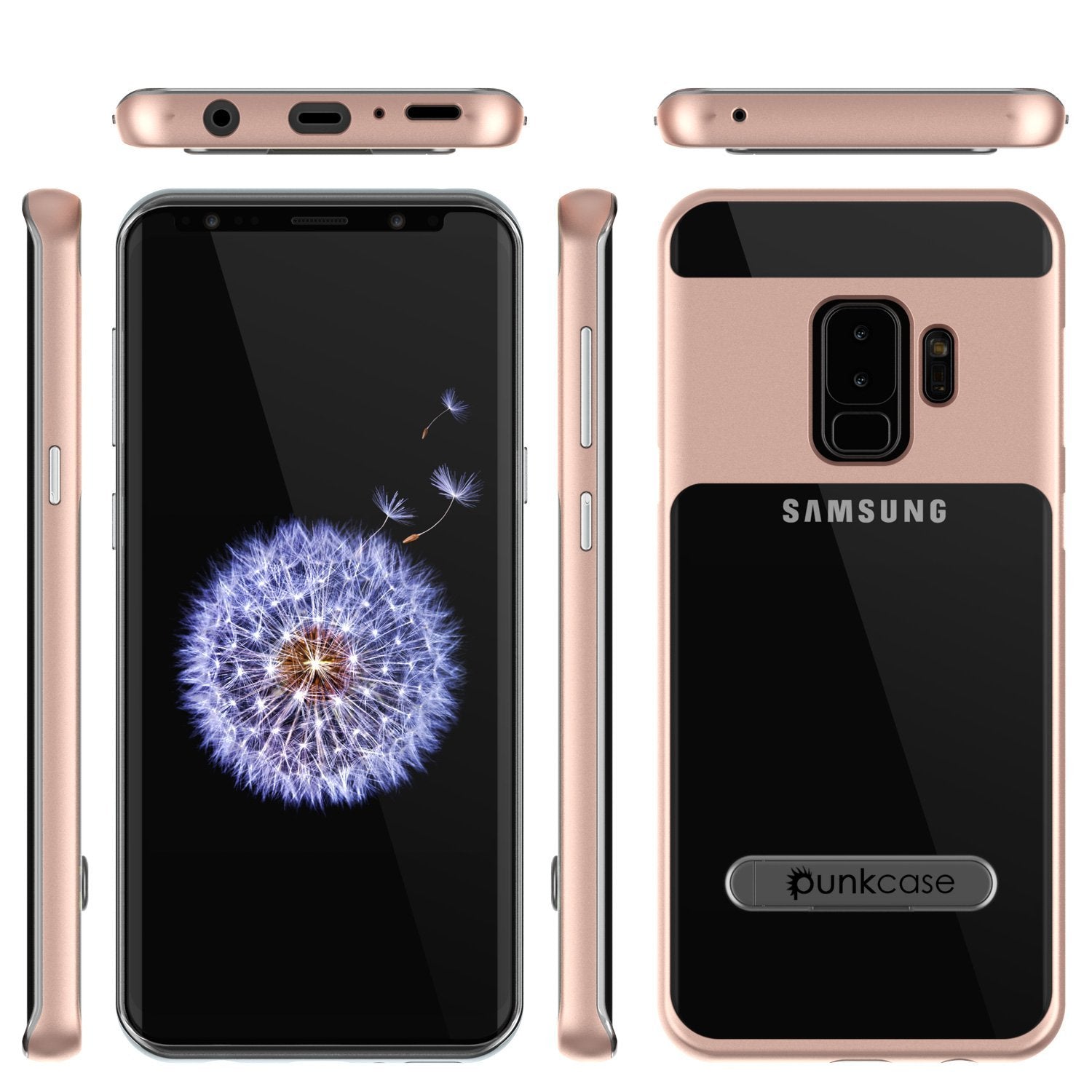 Galaxy S9+ Plus Case Punkcase Lucid 3.0 Series [Slim Fit] Rose Gold Armor Cover