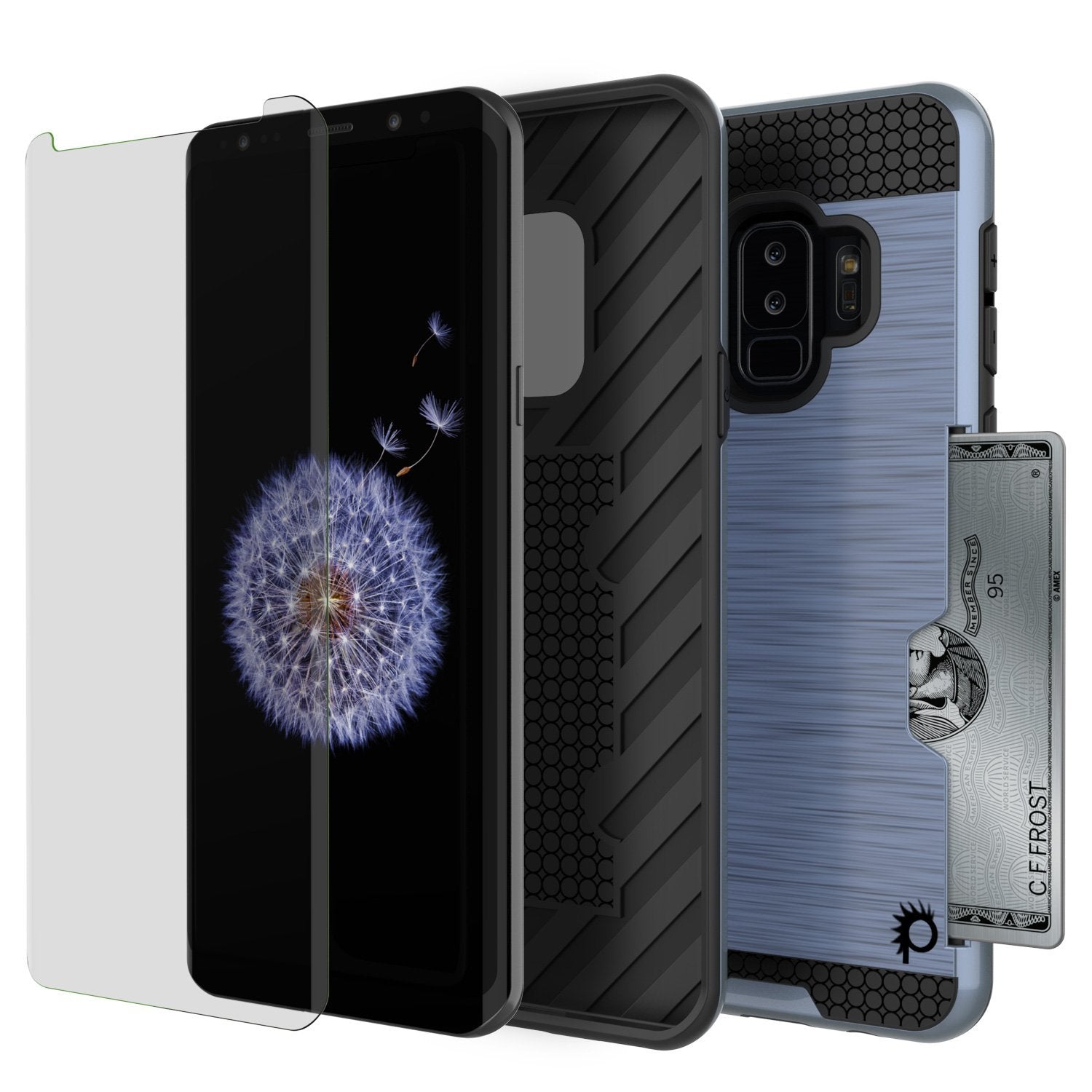 Galaxy S9 Plus Case, PUNKcase [SLOT Series] [Slim Fit] Dual-Layer Armor Navy Cover
