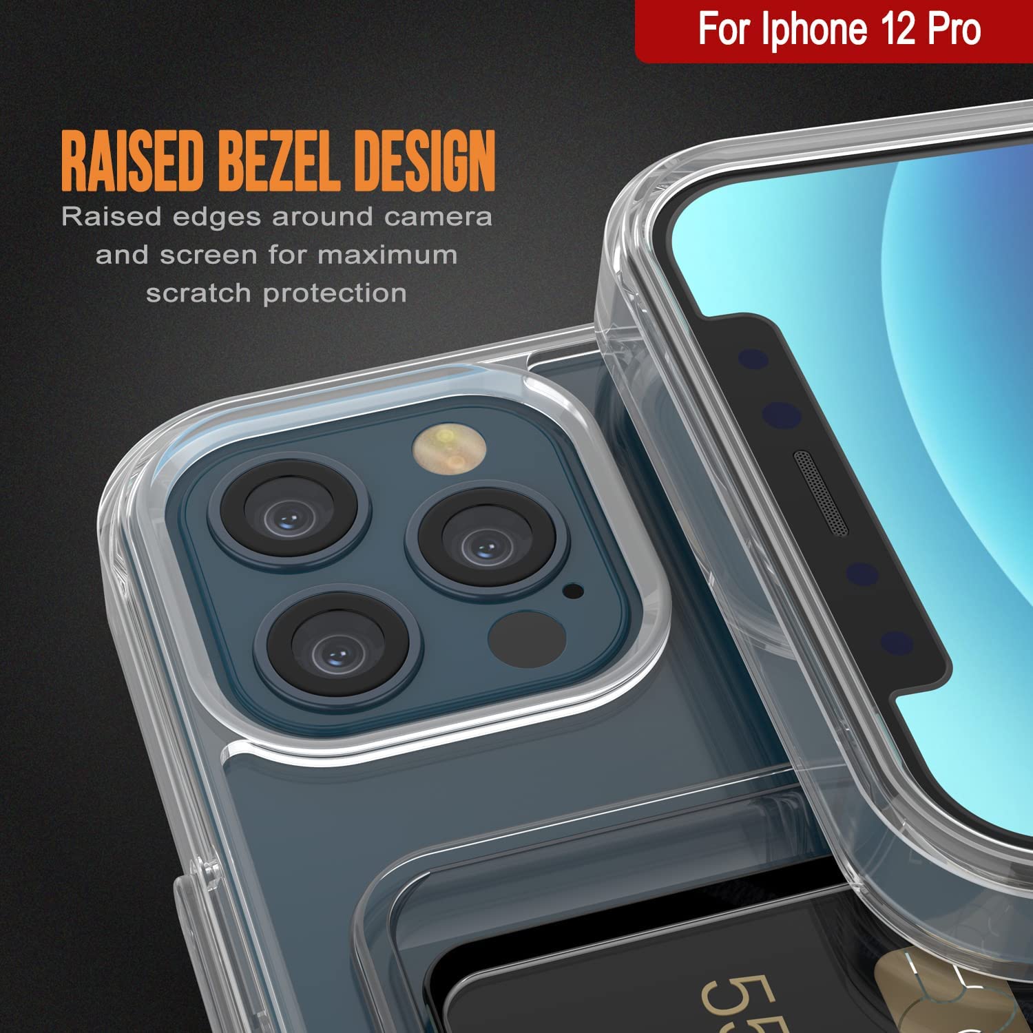 iPhone 12 Pro Card Holder Case [Crystal CardSlot Series] [Slim Fit]