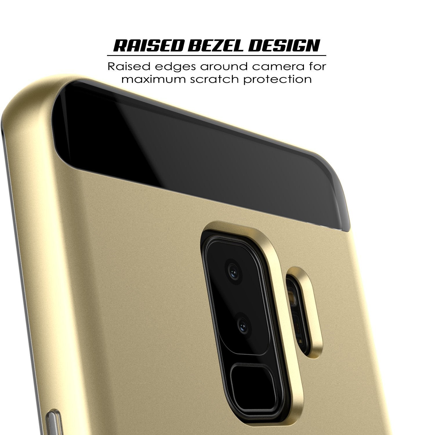 Galaxy S9+ Plus Case, PUNKcase [LUCID 3.0 Series] [Slim Fit] Armor Cover w/ Integrated Screen Protector [Gold]