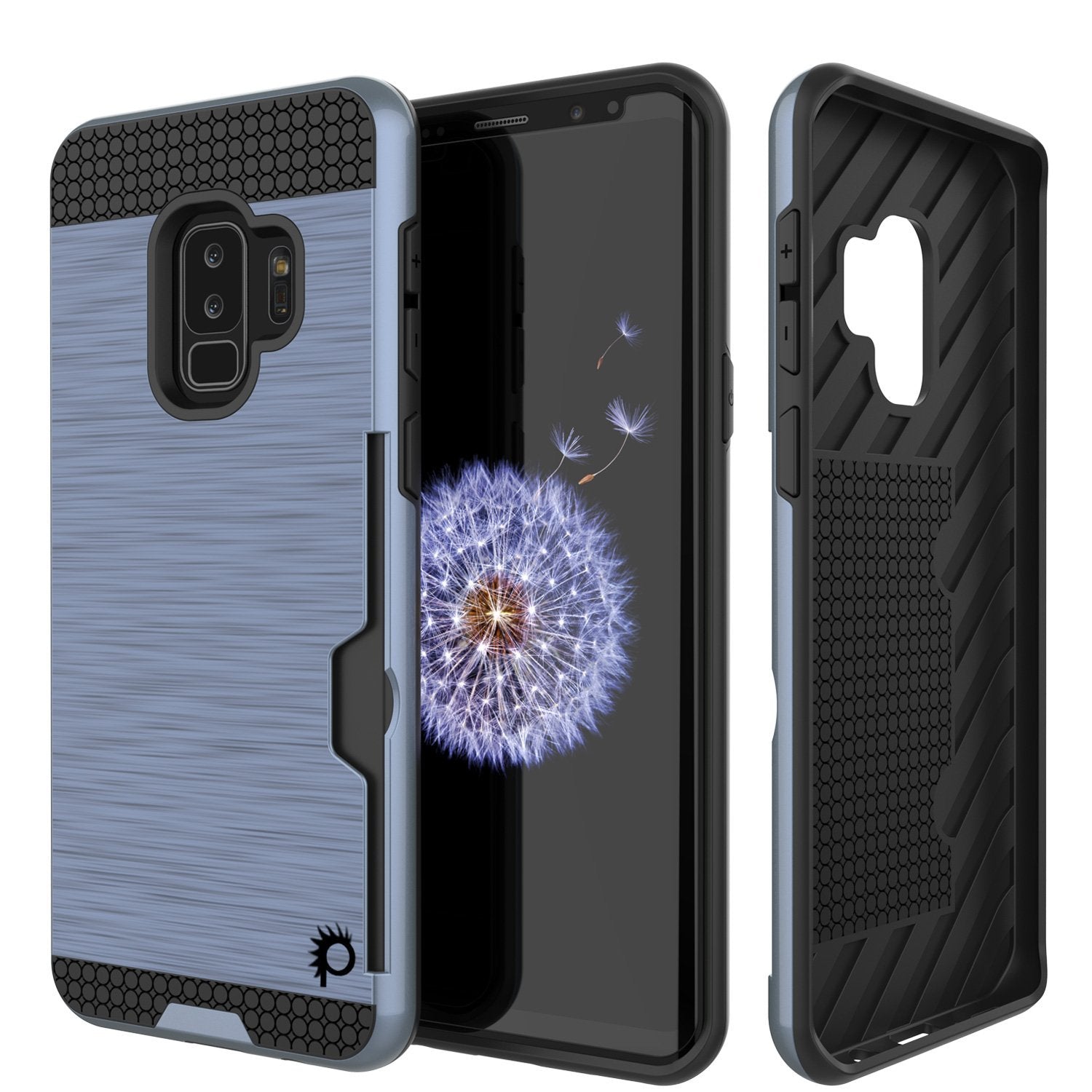 Galaxy S9 Plus Case, PUNKcase [SLOT Series] [Slim Fit] Dual-Layer Armor Navy Cover