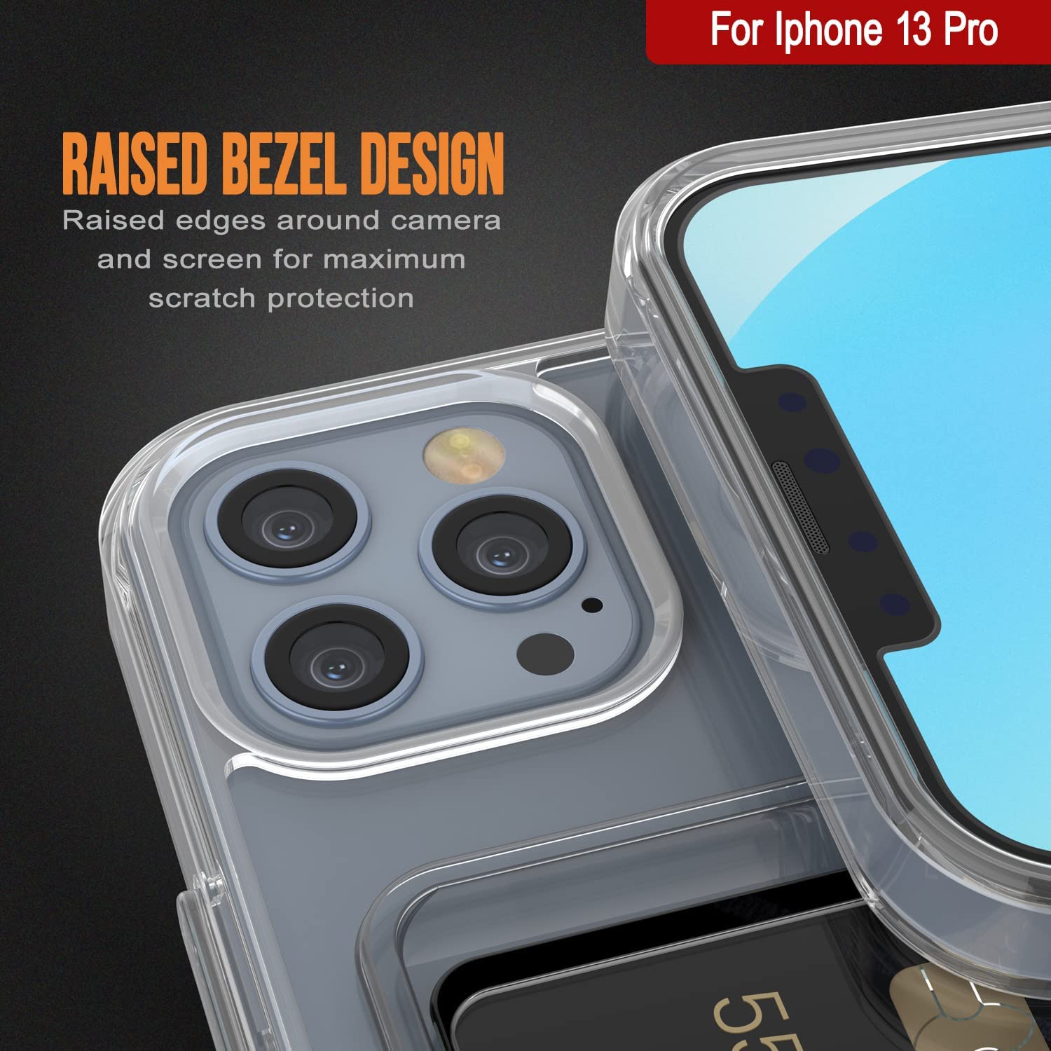 iPhone 13 Pro Card Holder Case [Crystal CardSlot Series] [Slim Fit]