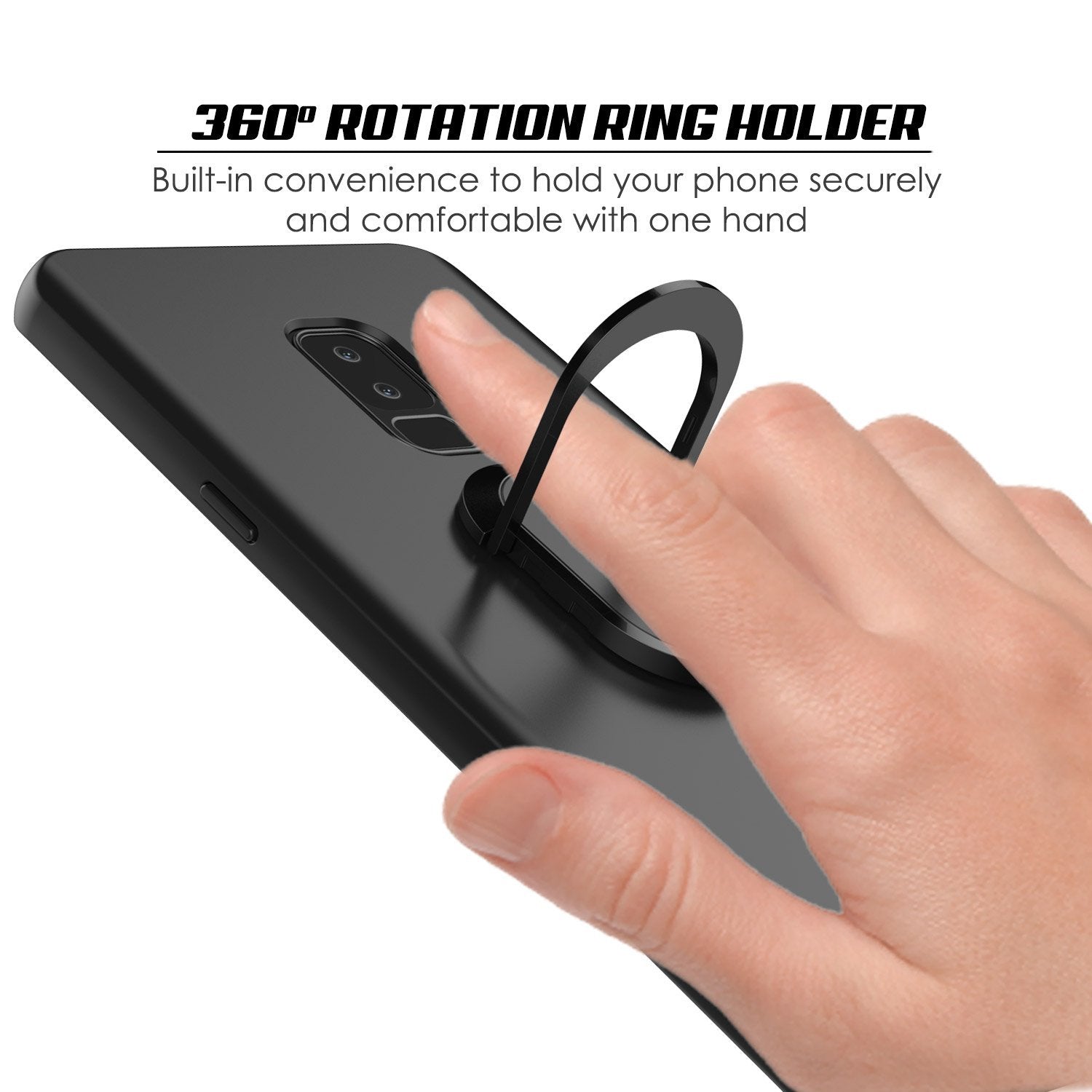 Galaxy S9 Plus, Punkcase Magnetix Protective TPU Cover W/ Kickstand, Sceen Protector[Black]