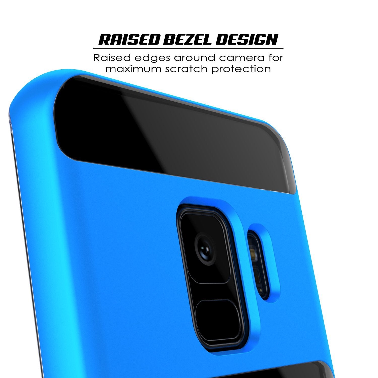 Galaxy S9 Case, PUNKcase [LUCID 3.0 Series] [Slim Fit] Armor Cover w/ Integrated Screen Protector [Blue]