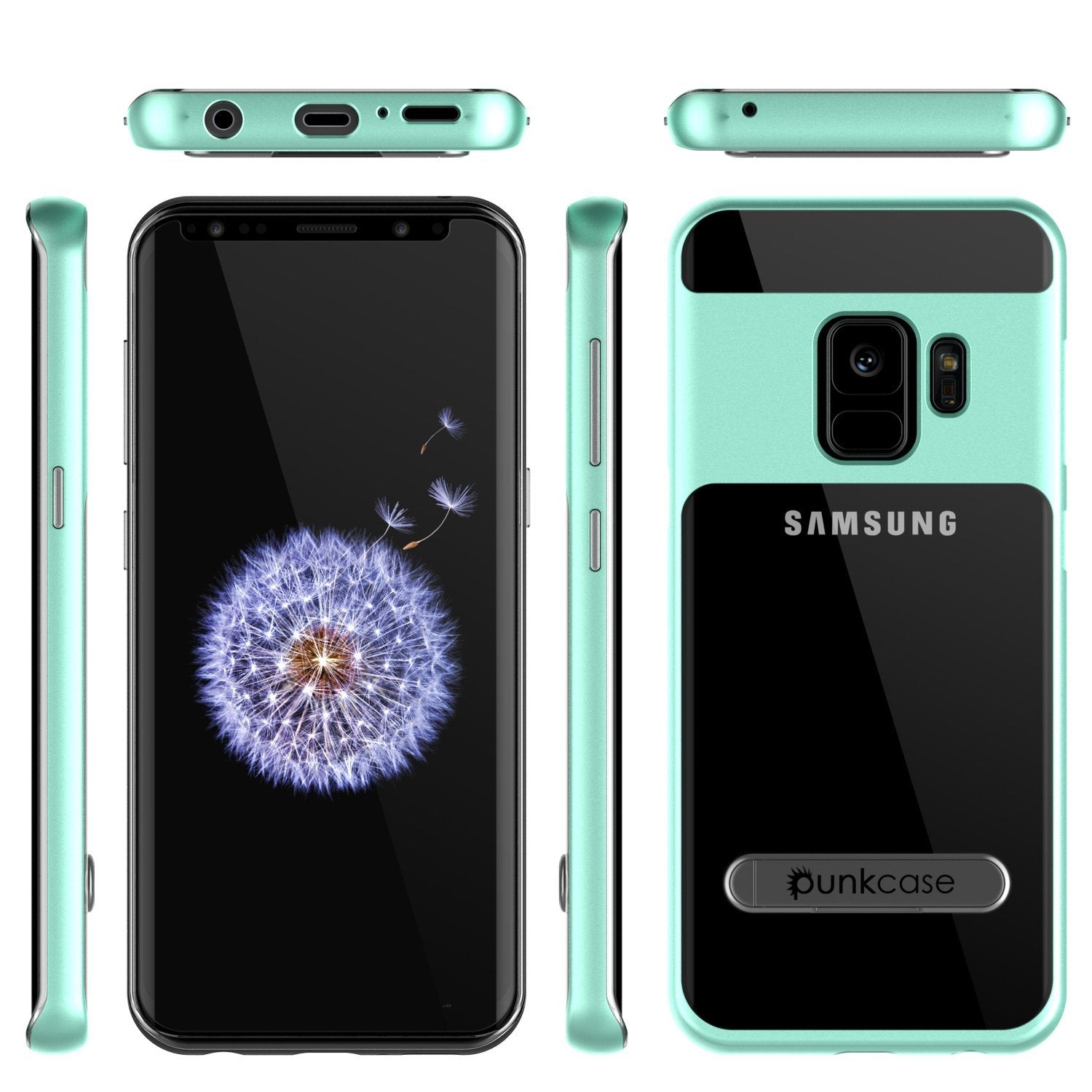 Galaxy S9 Case, PUNKcase [LUCID 3.0 Series] [Slim Fit] Armor Cover w/ Integrated Screen Protector [Teal]