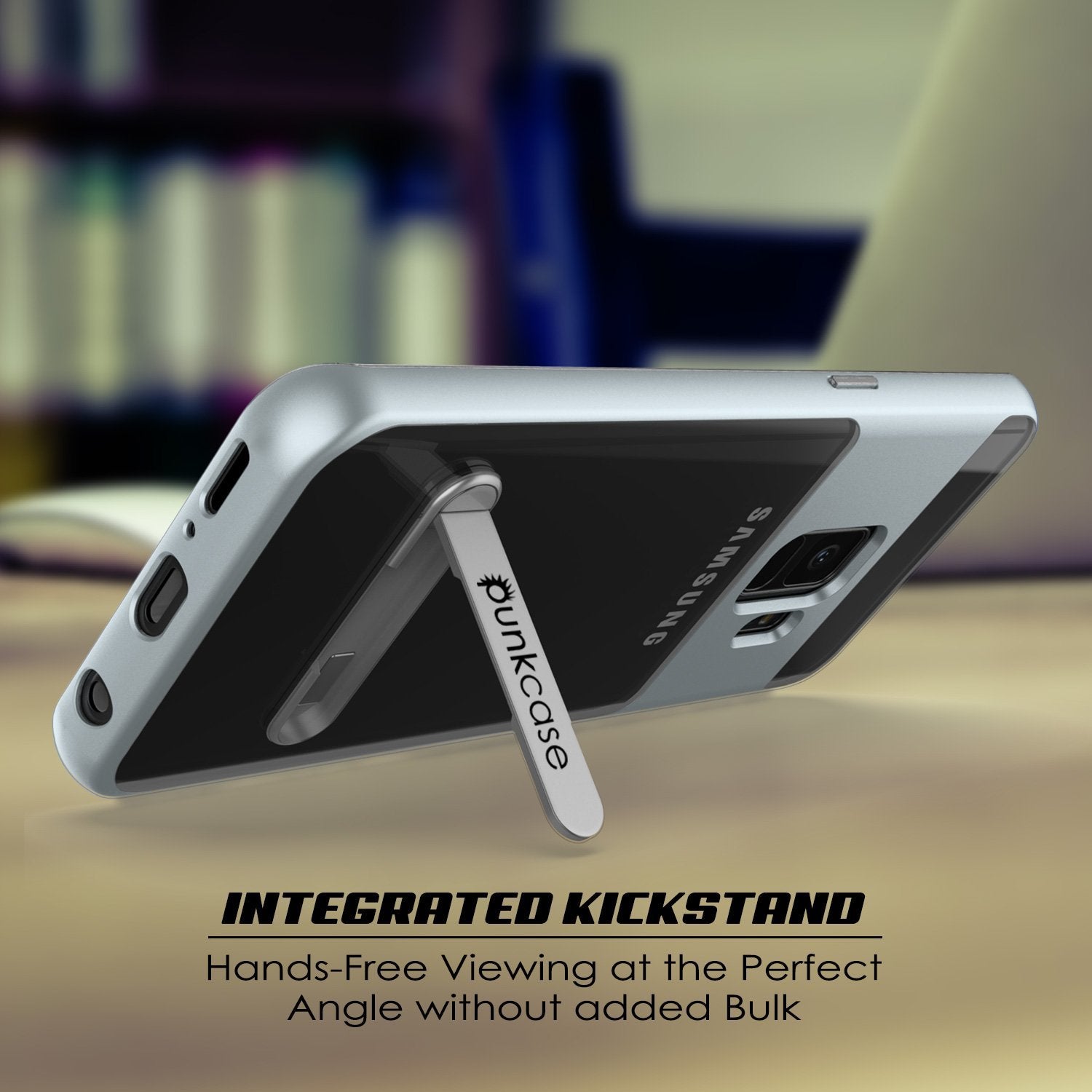 Galaxy S9 Case, PUNKcase [LUCID 3.0 Series] [Slim Fit] Armor Cover w/ Integrated Screen Protector [Silver]