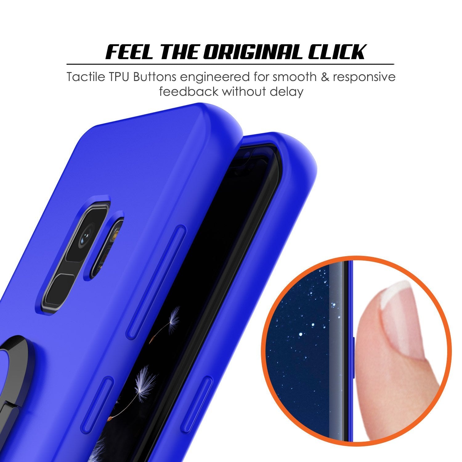 Galaxy S9 Case, Punkcase Magnetix Protective TPU Cover W/ Kickstand, Sceen Protector[Blue]