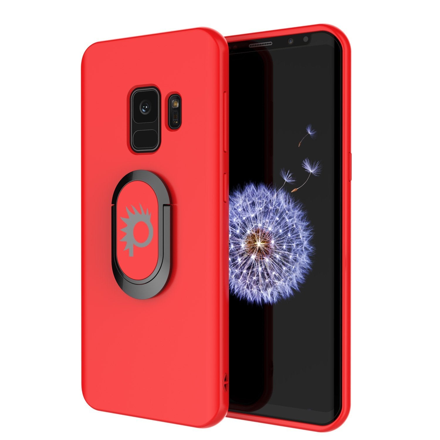 Galaxy S9 Case, Punkcase Magnetix Protective TPU Cover W/ Kickstand, Sceen Protector[Red]