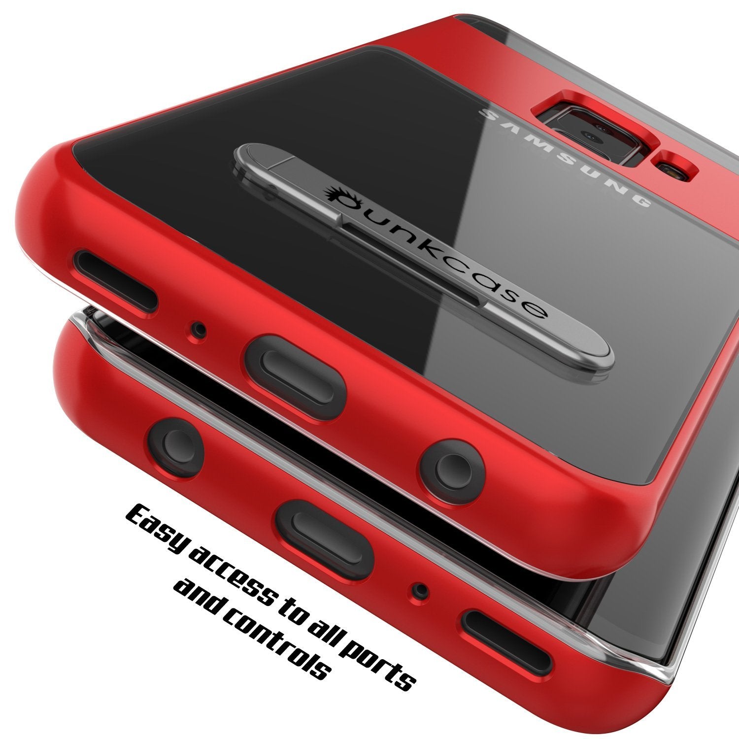 Galaxy S9+ Plus Case Punkcase Lucid 3.0 Series [Slim Fit] Red Armor Cover