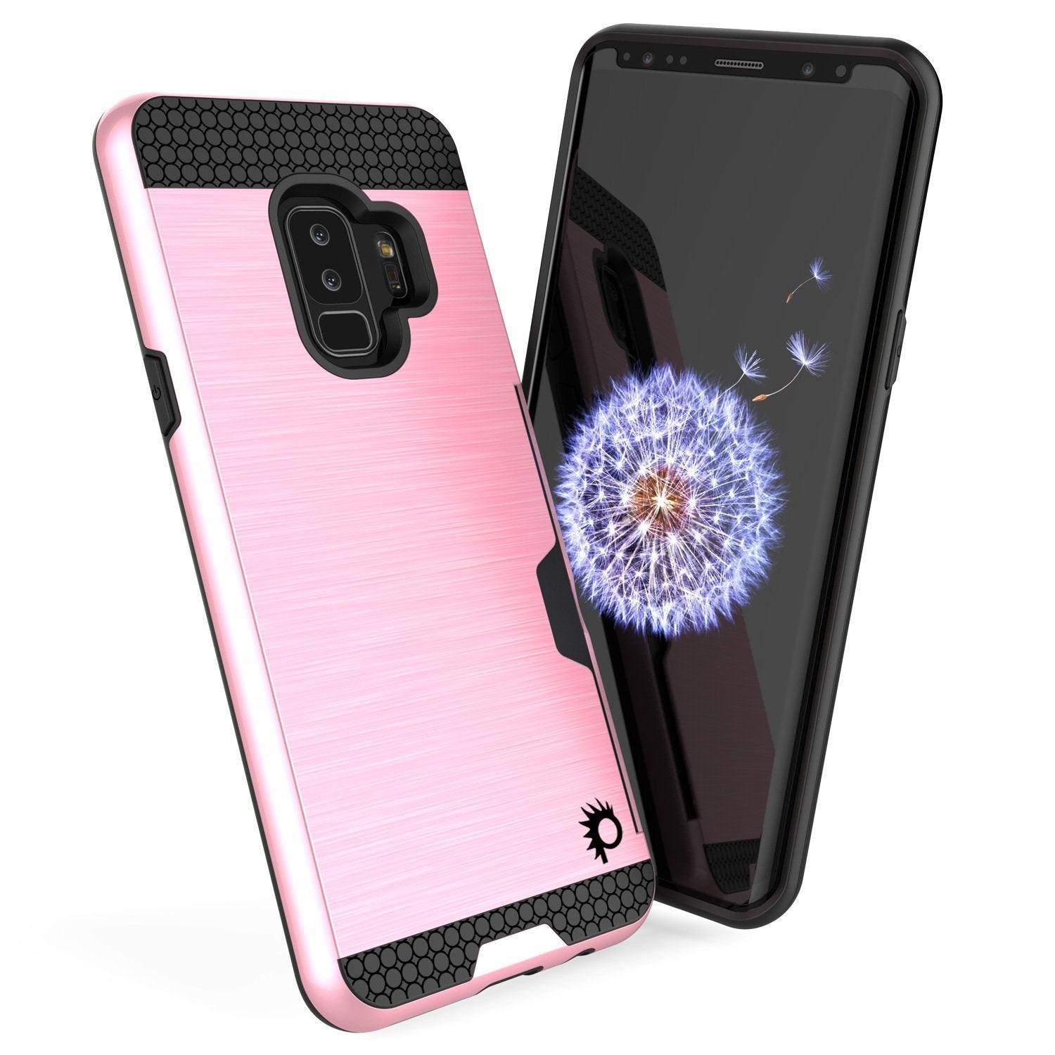 Galaxy S9 Plus Case, PUNKcase [SLOT Series] [Slim Fit] Dual-Layer Armor Pink Cover
