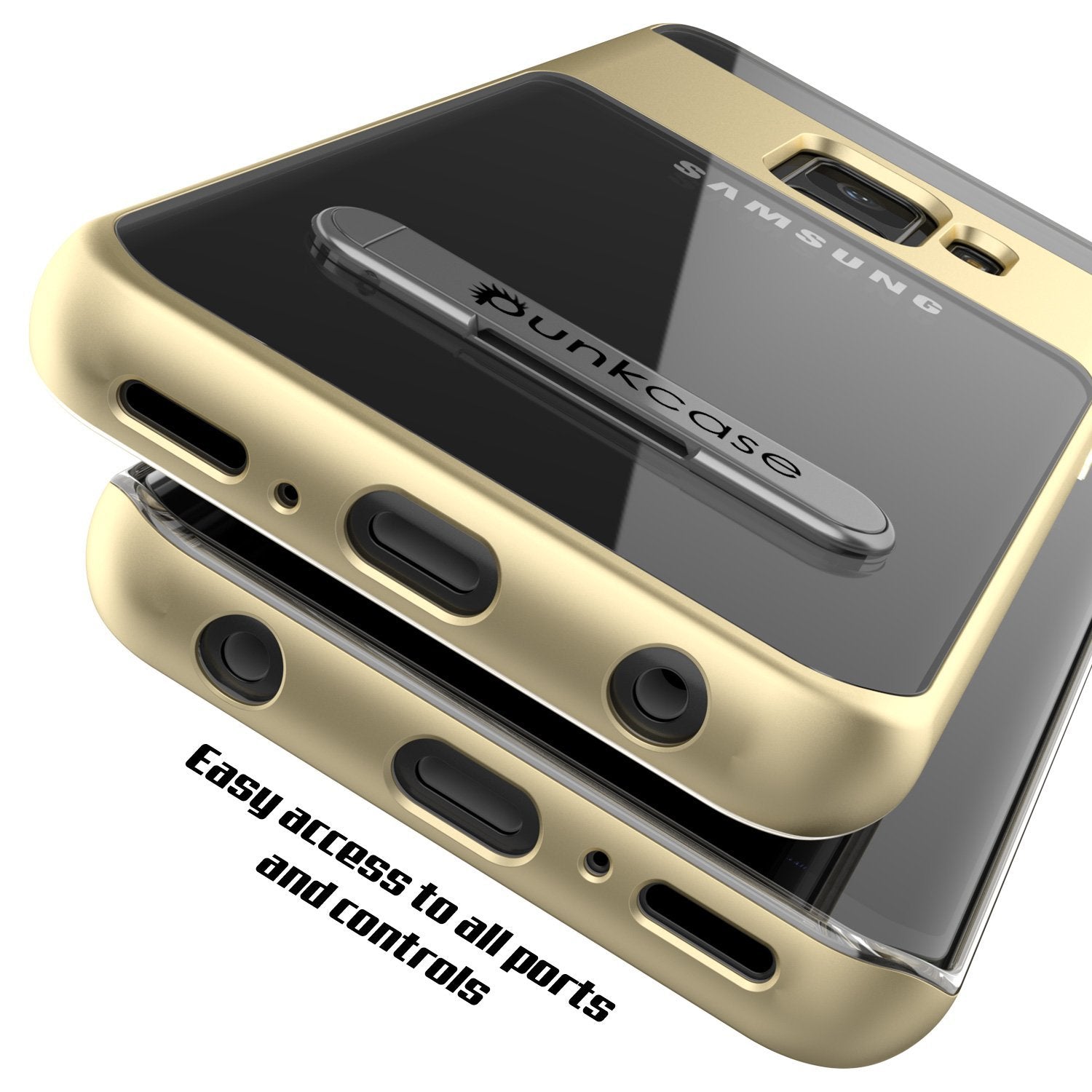 Galaxy S9 Case, PUNKcase [LUCID 3.0 Series] [Slim Fit] Armor Cover w/ Integrated Screen Protector [Gold]