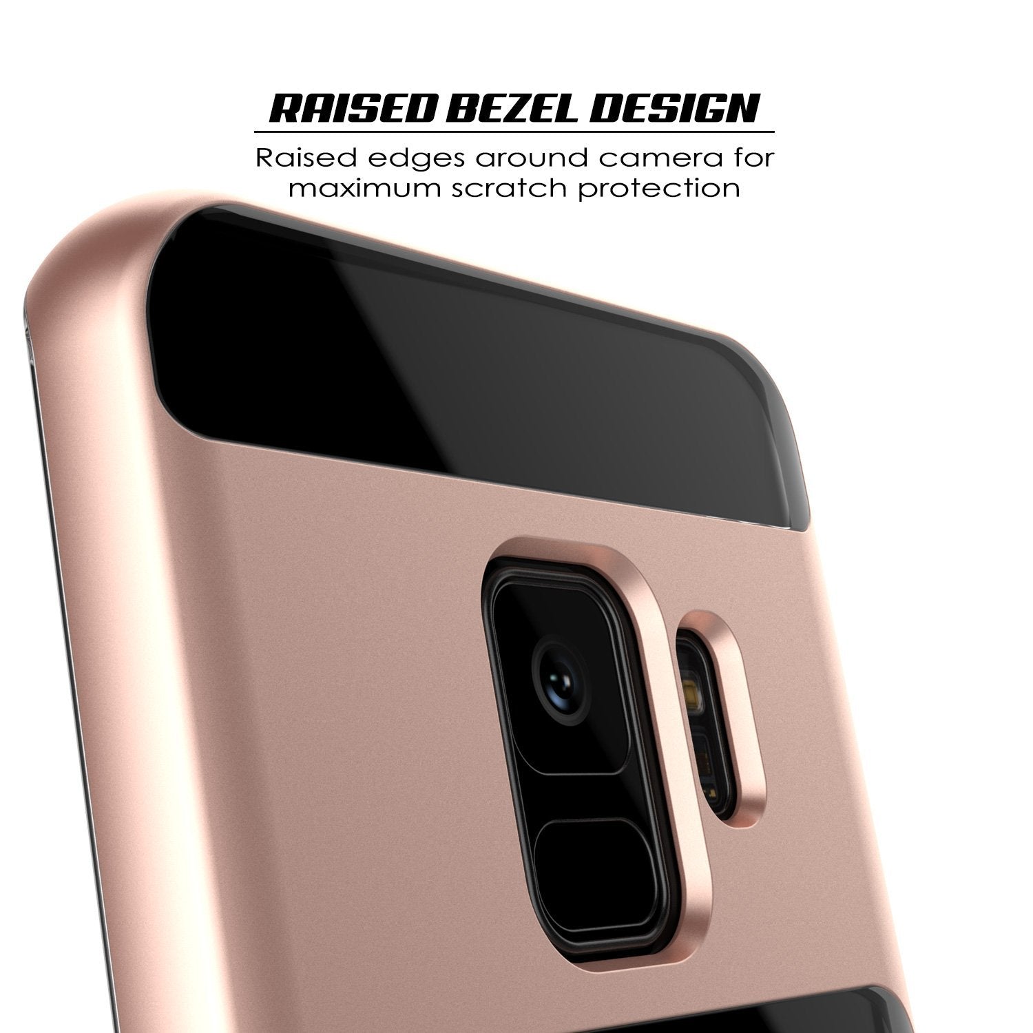 Galaxy S9 Case, PUNKcase [LUCID 3.0 Series] [Slim Fit] Armor Cover w/ Integrated Screen Protector [Rose Gold]
