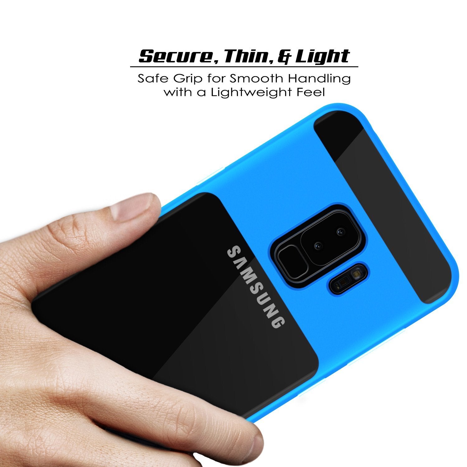 Galaxy S9+ Plus Case, PUNKcase [LUCID 3.0 Series] [Slim Fit] Armor Cover w/ Integrated Screen Protector [Blue]