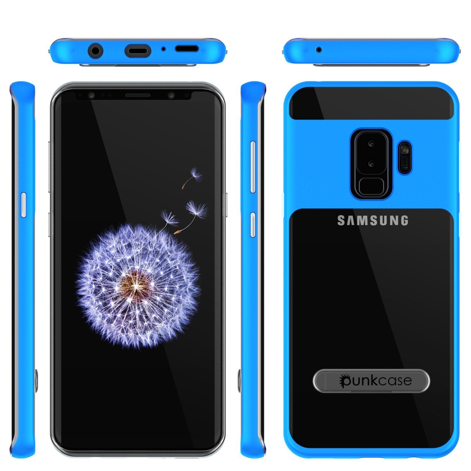 Galaxy S9+ Plus Case, PUNKcase [LUCID 3.0 Series] [Slim Fit] Armor Cover w/ Integrated Screen Protector [Blue]