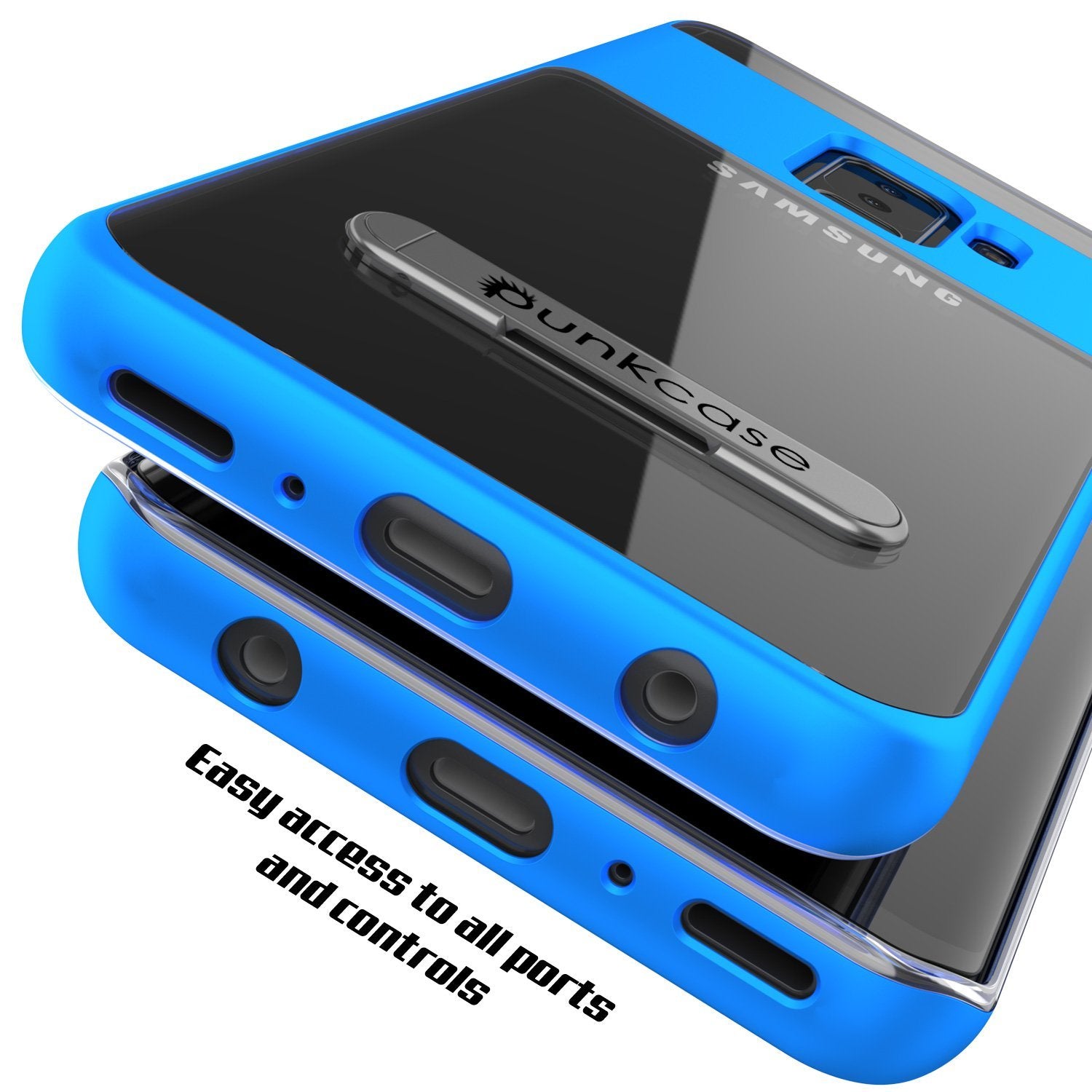 Galaxy S9+ Plus Case, PUNKcase [LUCID 3.0 Series] [Slim Fit] Armor Cover w/ Integrated Screen Protector [Blue]