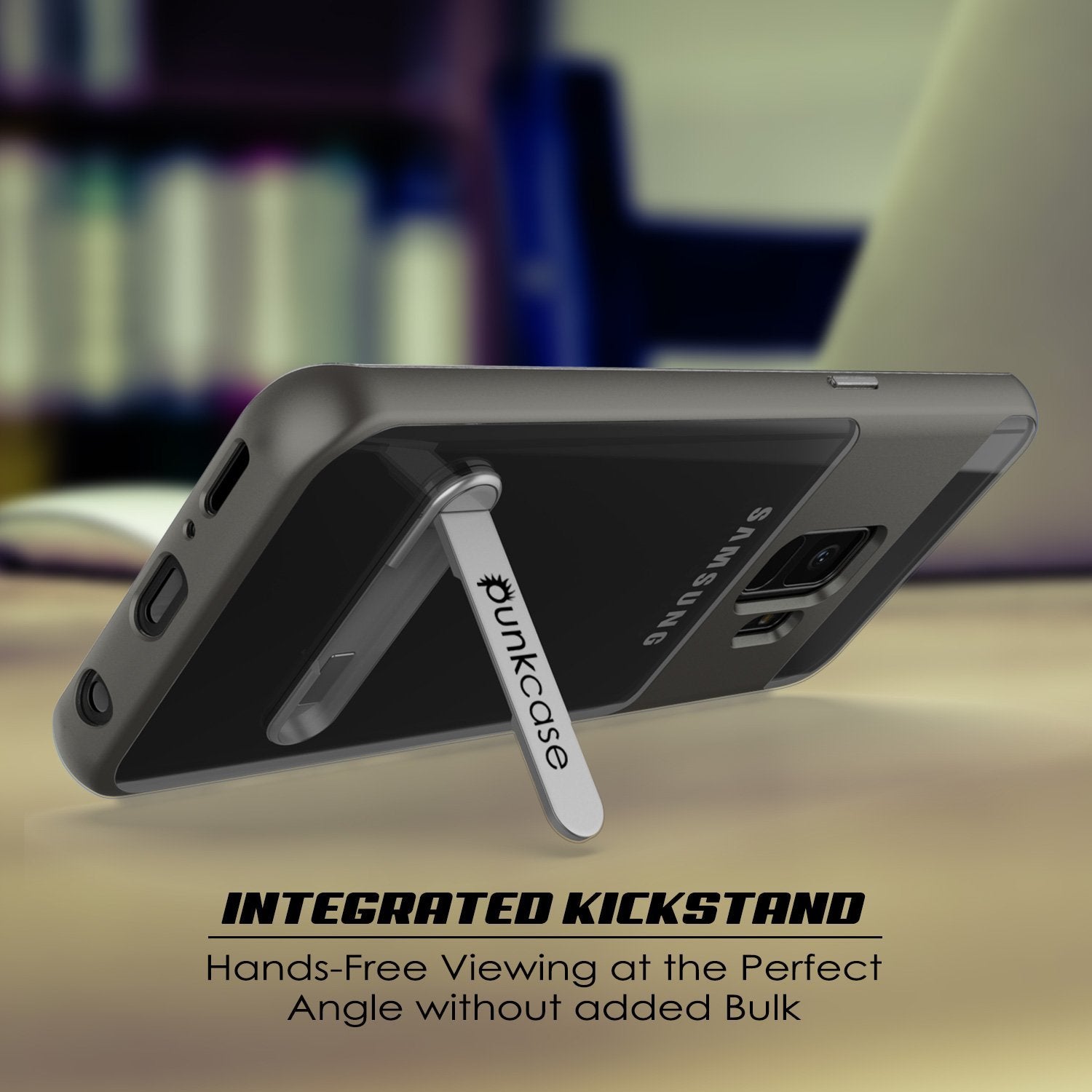 Galaxy S9 Case, PUNKcase [LUCID 3.0 Series] [Slim Fit] Armor Cover w/ Integrated Screen Protector [Grey]