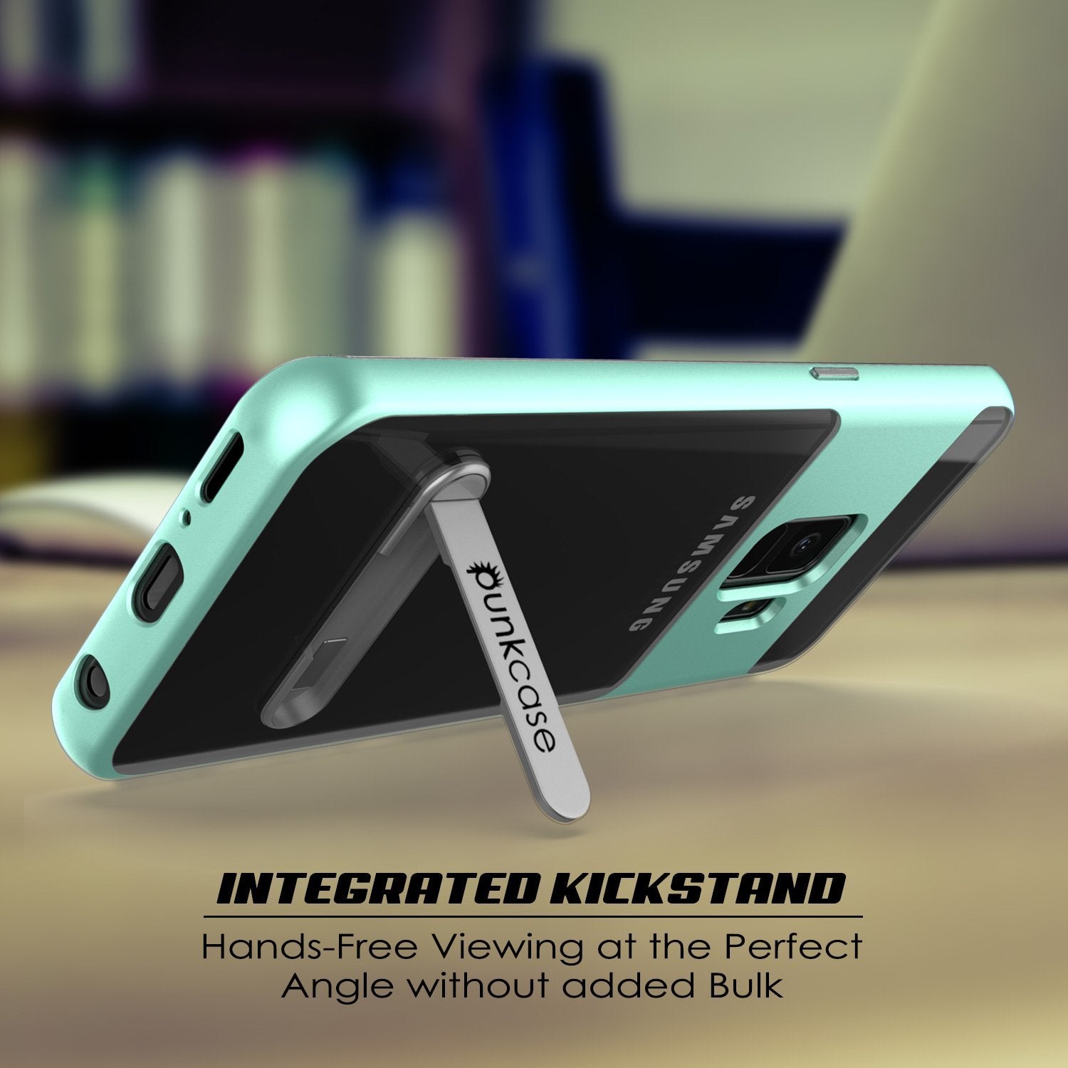 Galaxy S9 Case, PUNKcase [LUCID 3.0 Series] [Slim Fit] Armor Cover w/ Integrated Screen Protector [Teal]