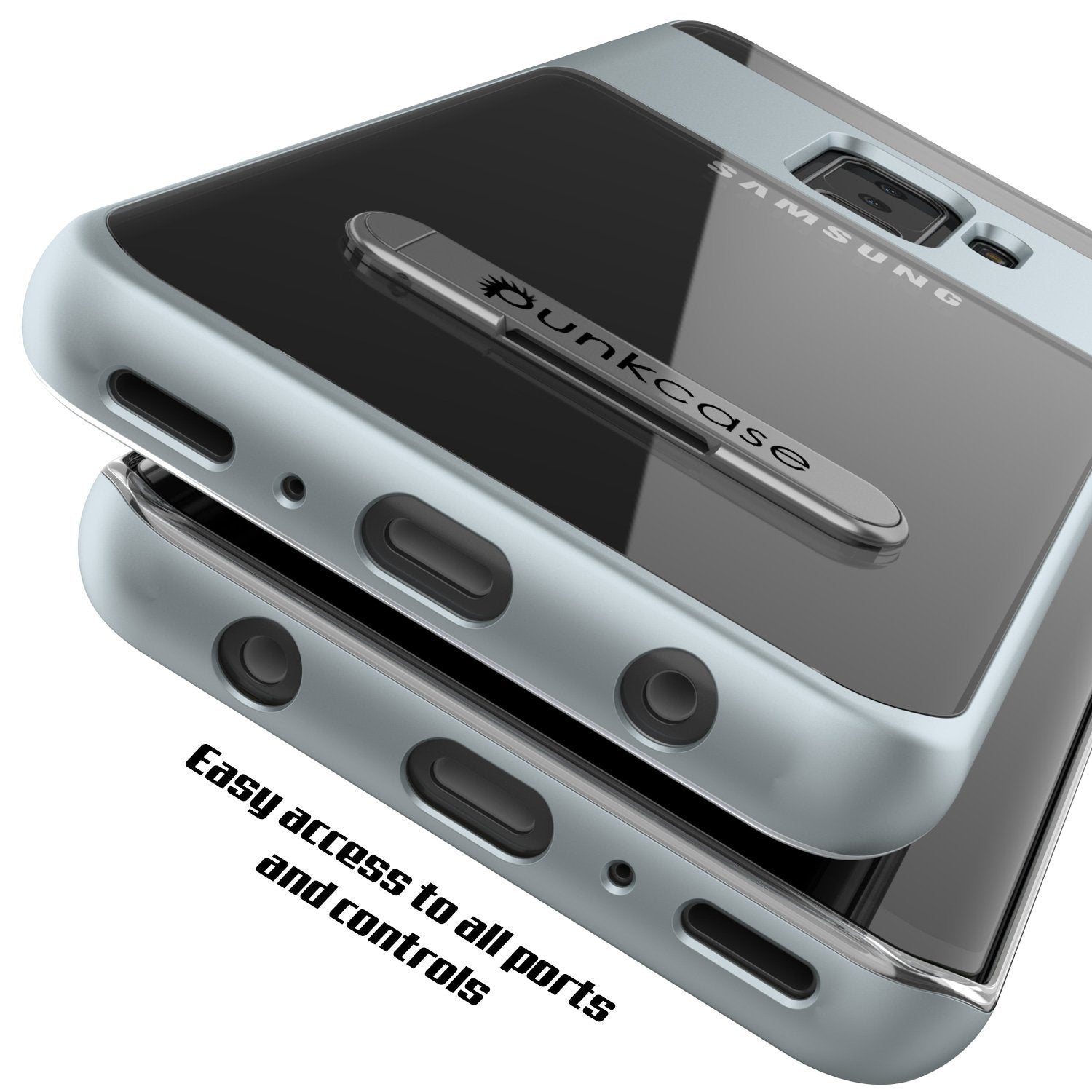 Galaxy S9+ Plus Case Punkcase Lucid 3.0 Series [Slim Fit] Silver Armor Cover