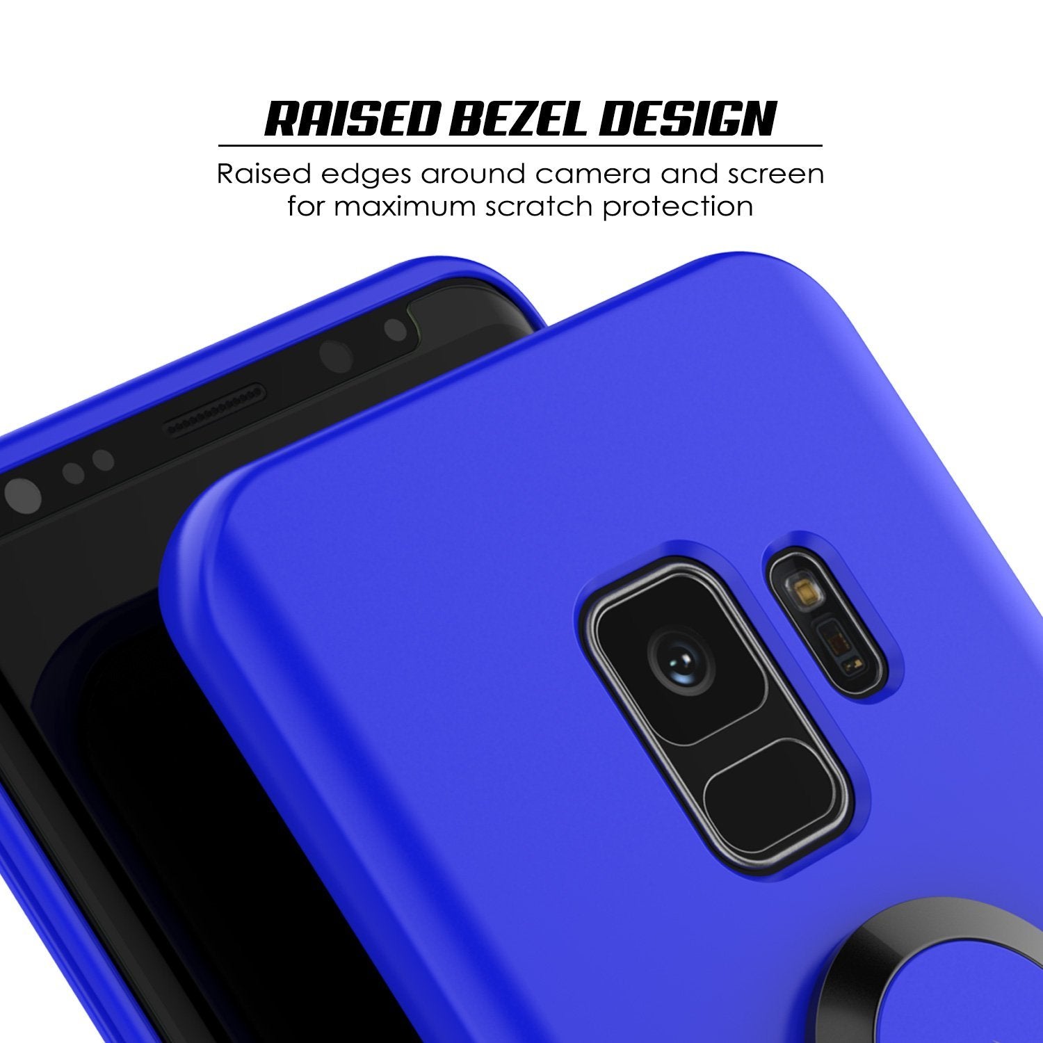 Galaxy S9 Case, Punkcase Magnetix Protective TPU Cover W/ Kickstand, Sceen Protector[Blue]
