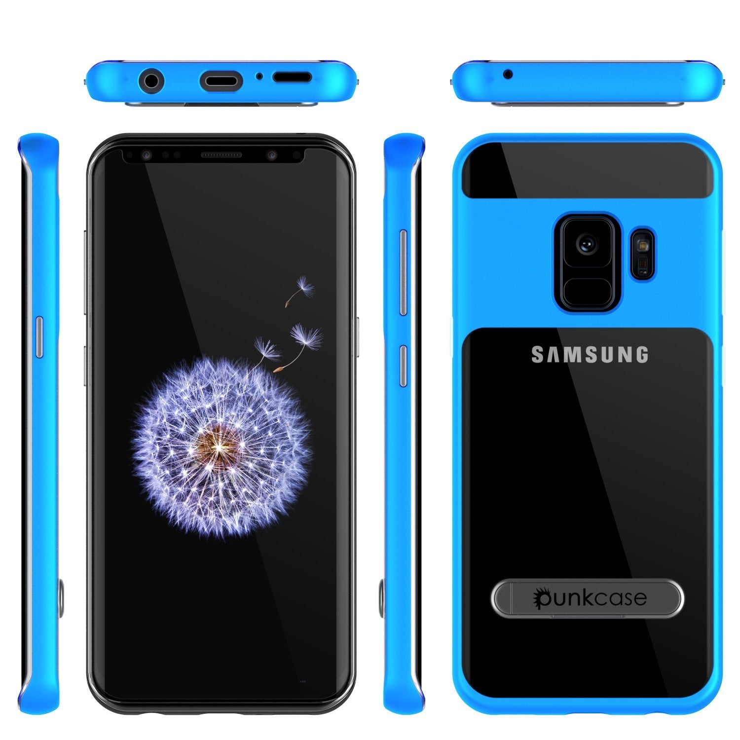 Galaxy S9 Case, PUNKcase [LUCID 3.0 Series] [Slim Fit] Armor Cover w/ Integrated Screen Protector [Blue]