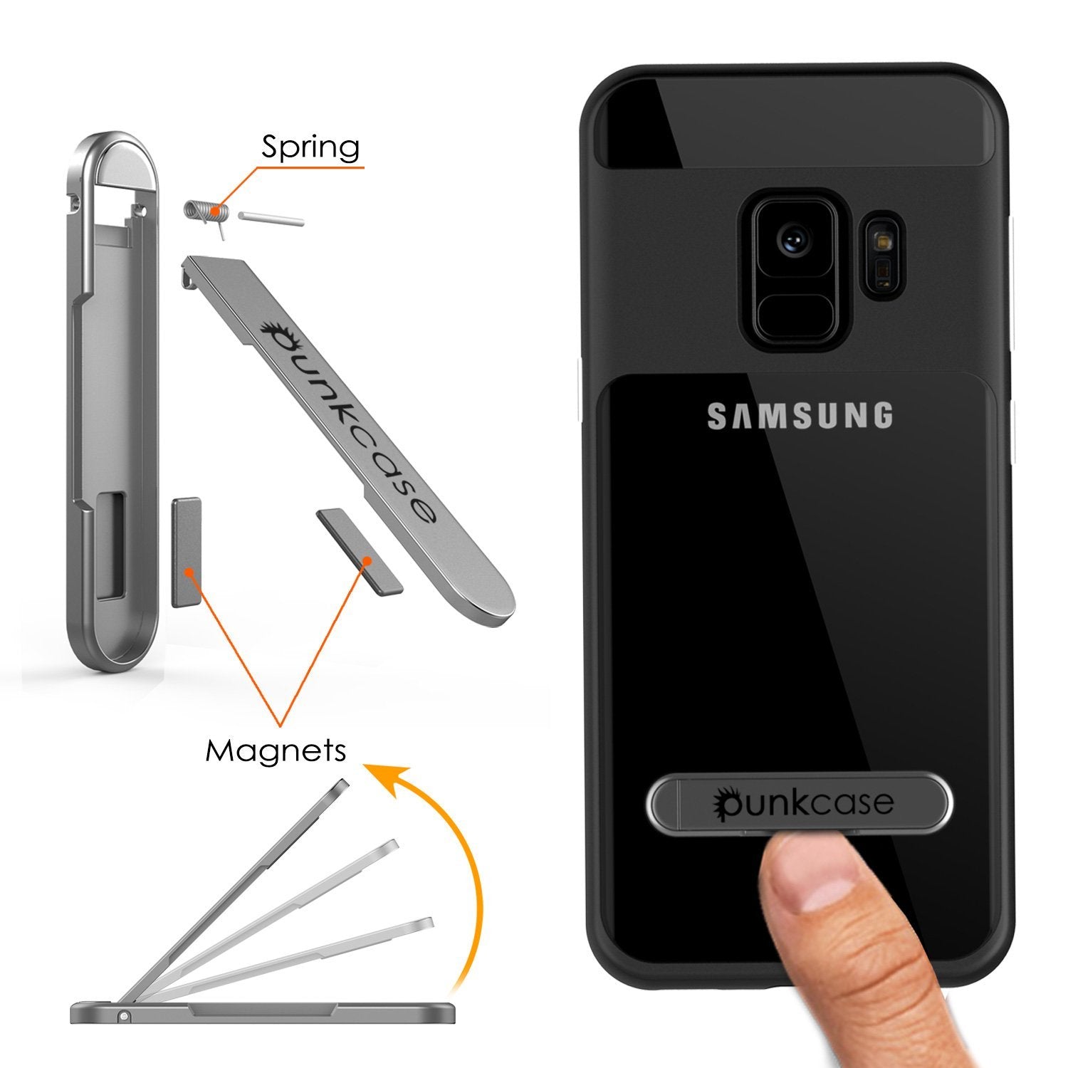 Galaxy S9 Case, PUNKcase [LUCID 3.0 Series] [Slim Fit] [Clear Back] Armor Cover w/ Integrated Screen Protector