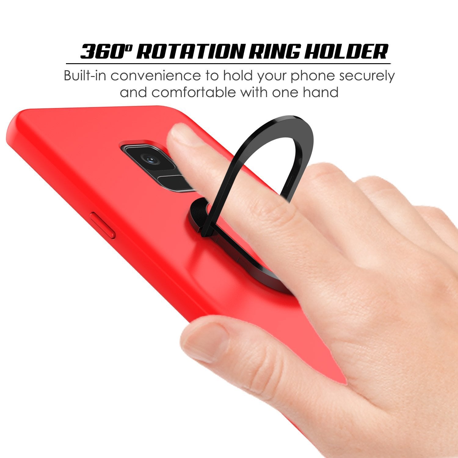 Galaxy S9 Case, Punkcase Magnetix Protective TPU Cover W/ Kickstand, Sceen Protector[Red]